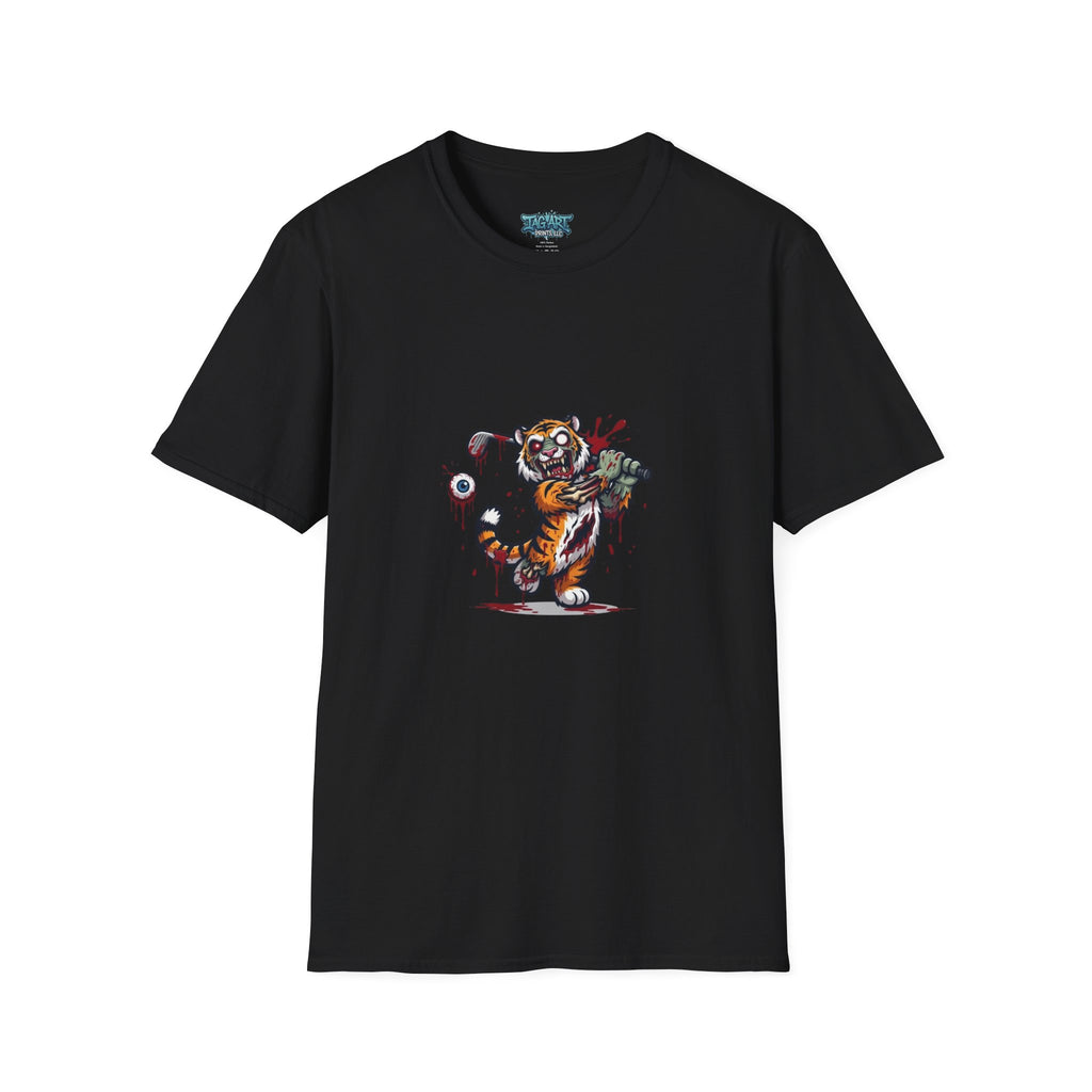 Golfing Tiger T-Shirt — Funny Golf Club Cartoon Tee for Golfers