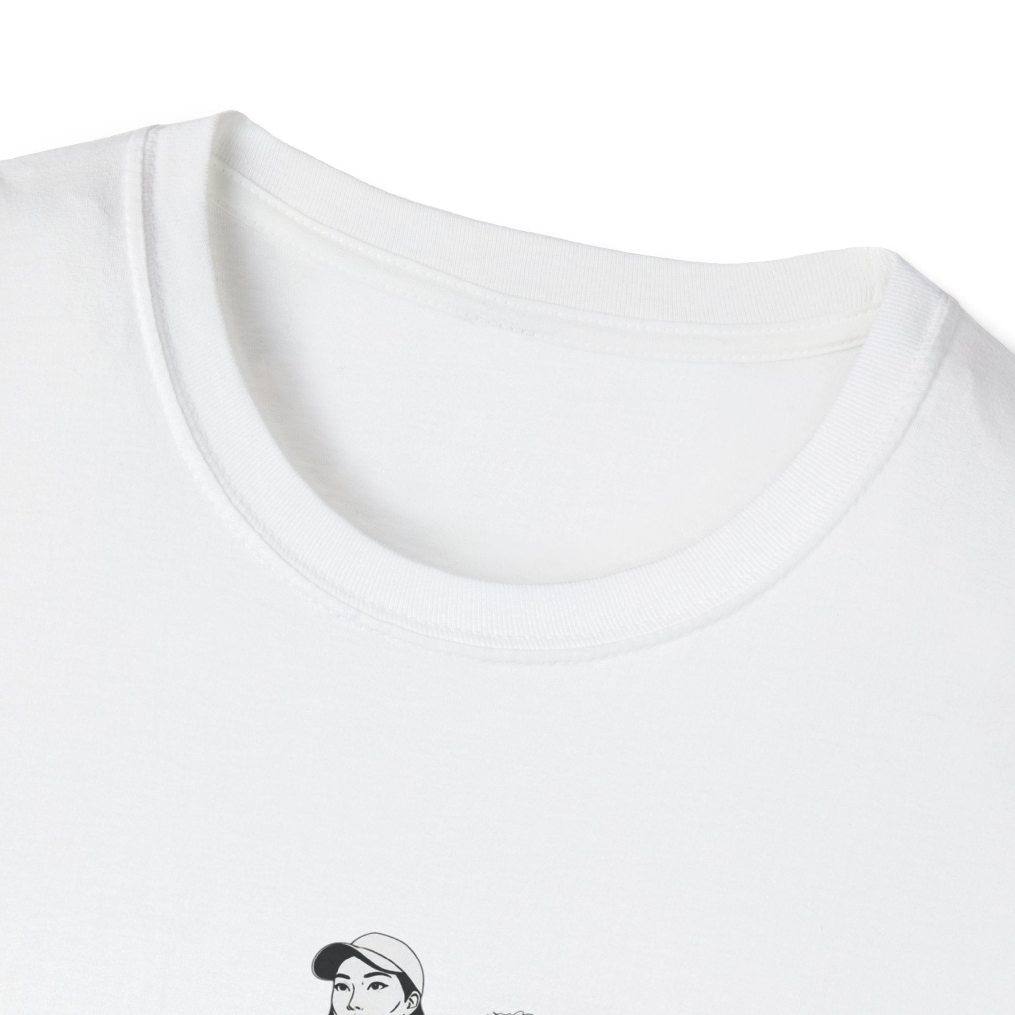 Golf Swing Graphic T‑Shirt — Retro Golfer with Patterned Ball