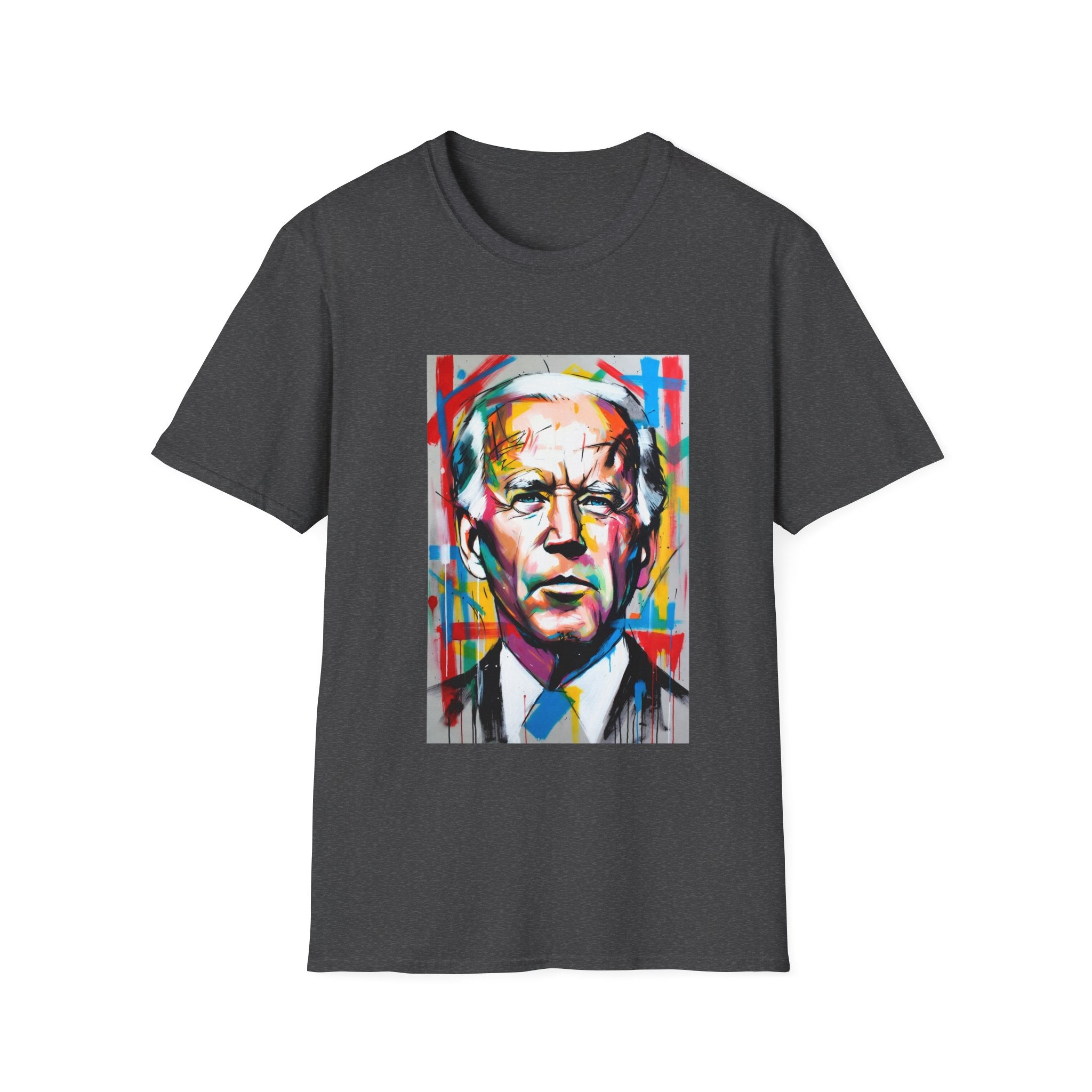 Artsy Biden Portrait T‑Shirt — Colorful Pop Art President Tee