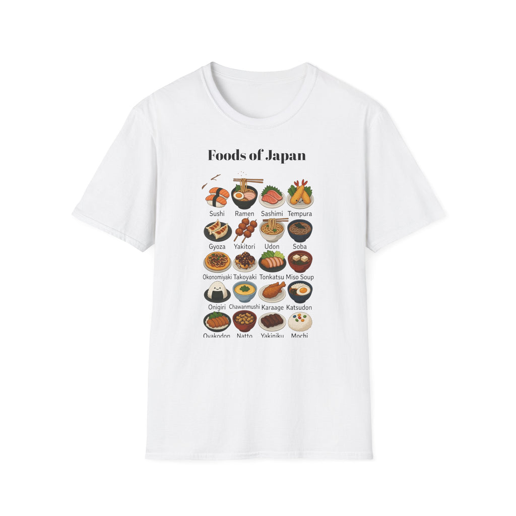 Japanese Food Chart T-Shirt — Illustrated Foods of Japan Graphic Tee