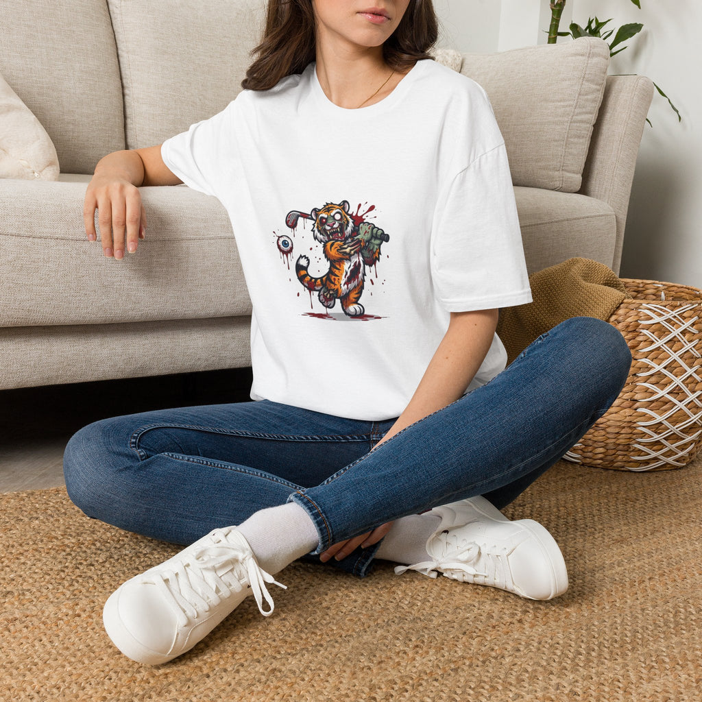 Golfing Tiger T-Shirt — Funny Golf Club Cartoon Tee for Golfers