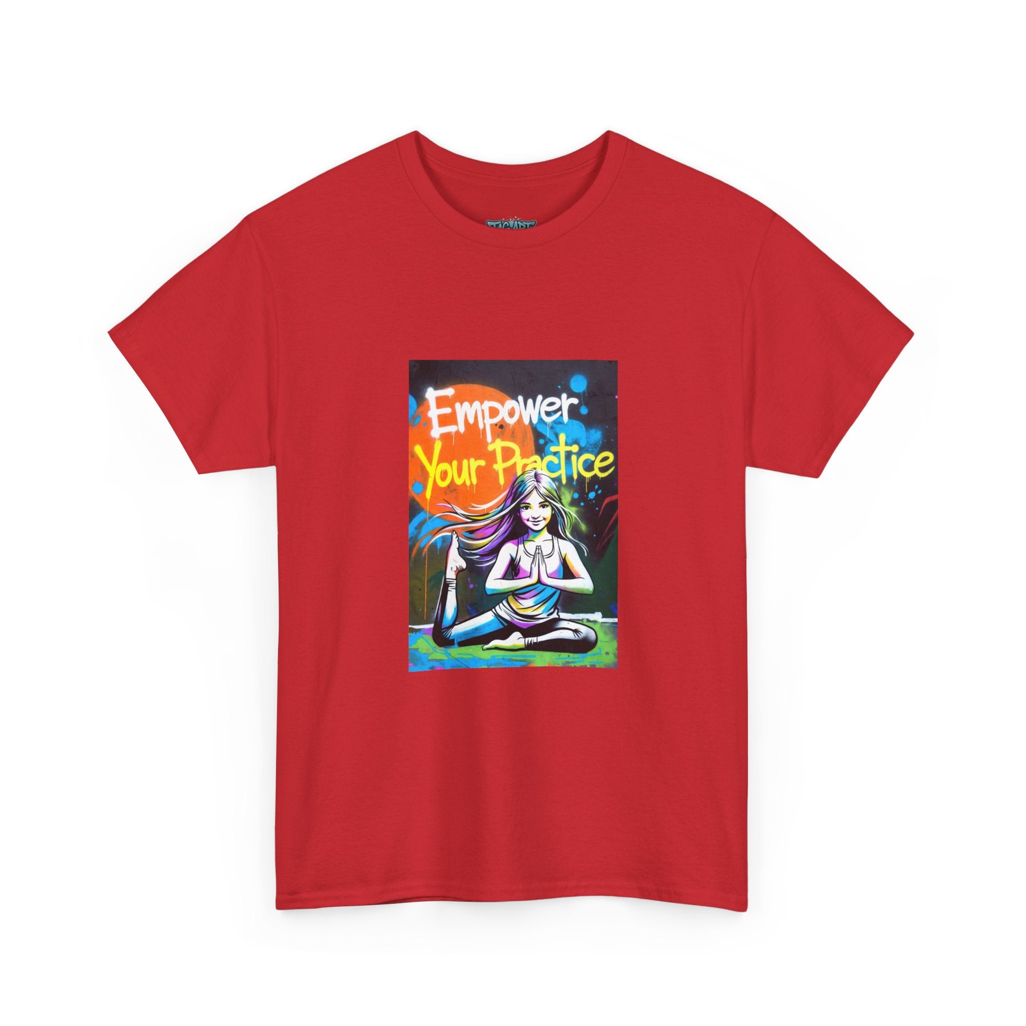 Empower Your Practice yoga pose illustration T-Shirt | meditation graphic tee