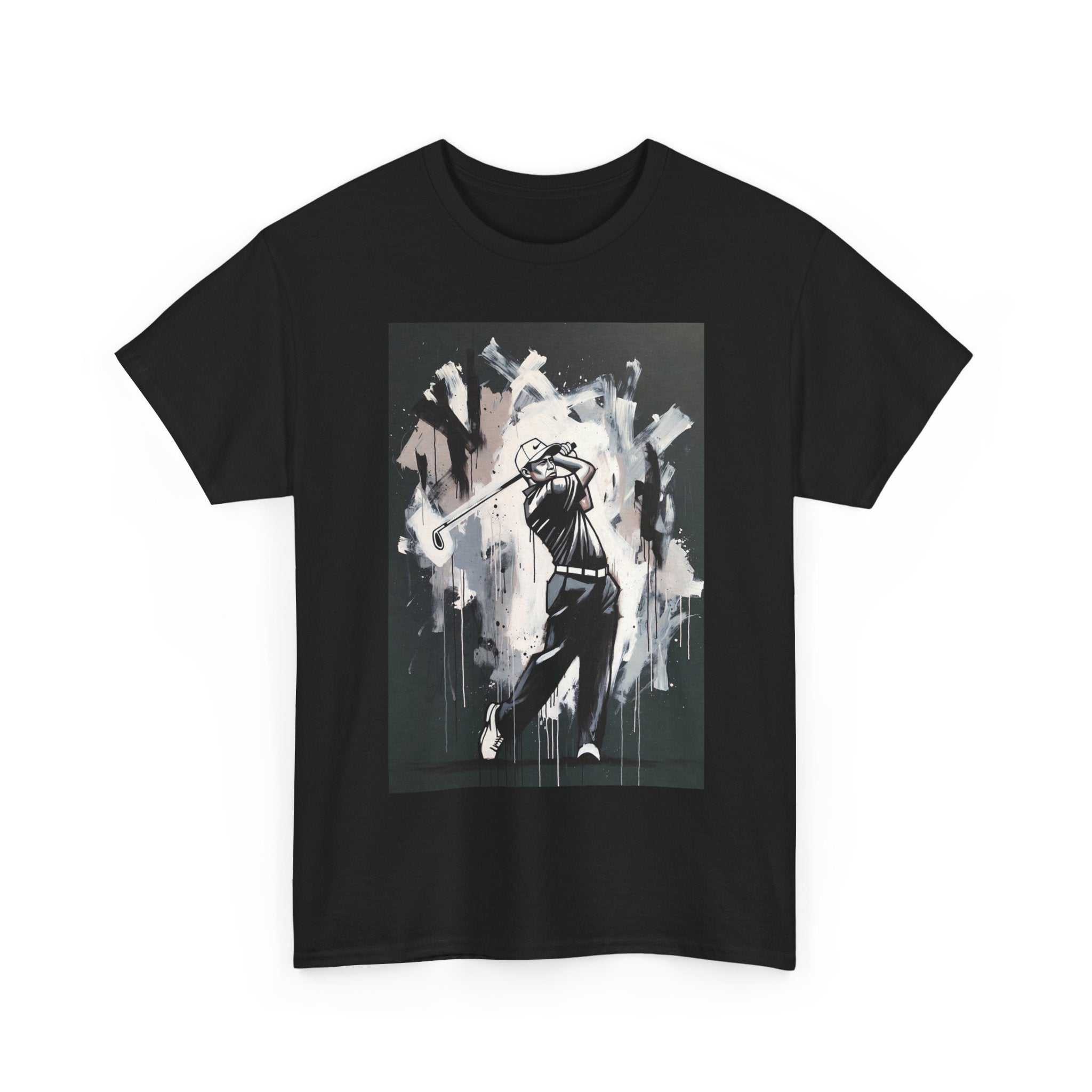 Golf Swing Graphic Tee — Abstract Golfer Art Shirt
