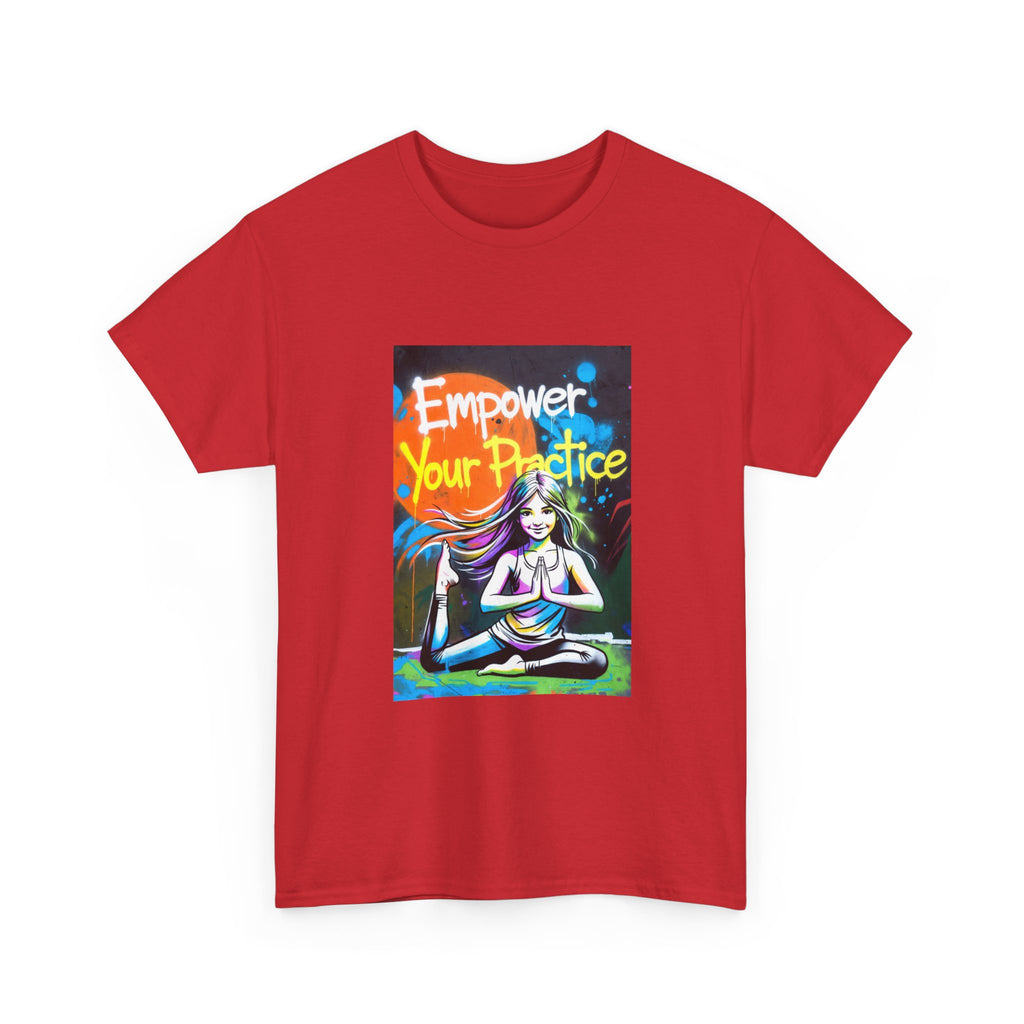 Empower Your Practice yoga pose illustration T-Shirt | meditation graphic tee