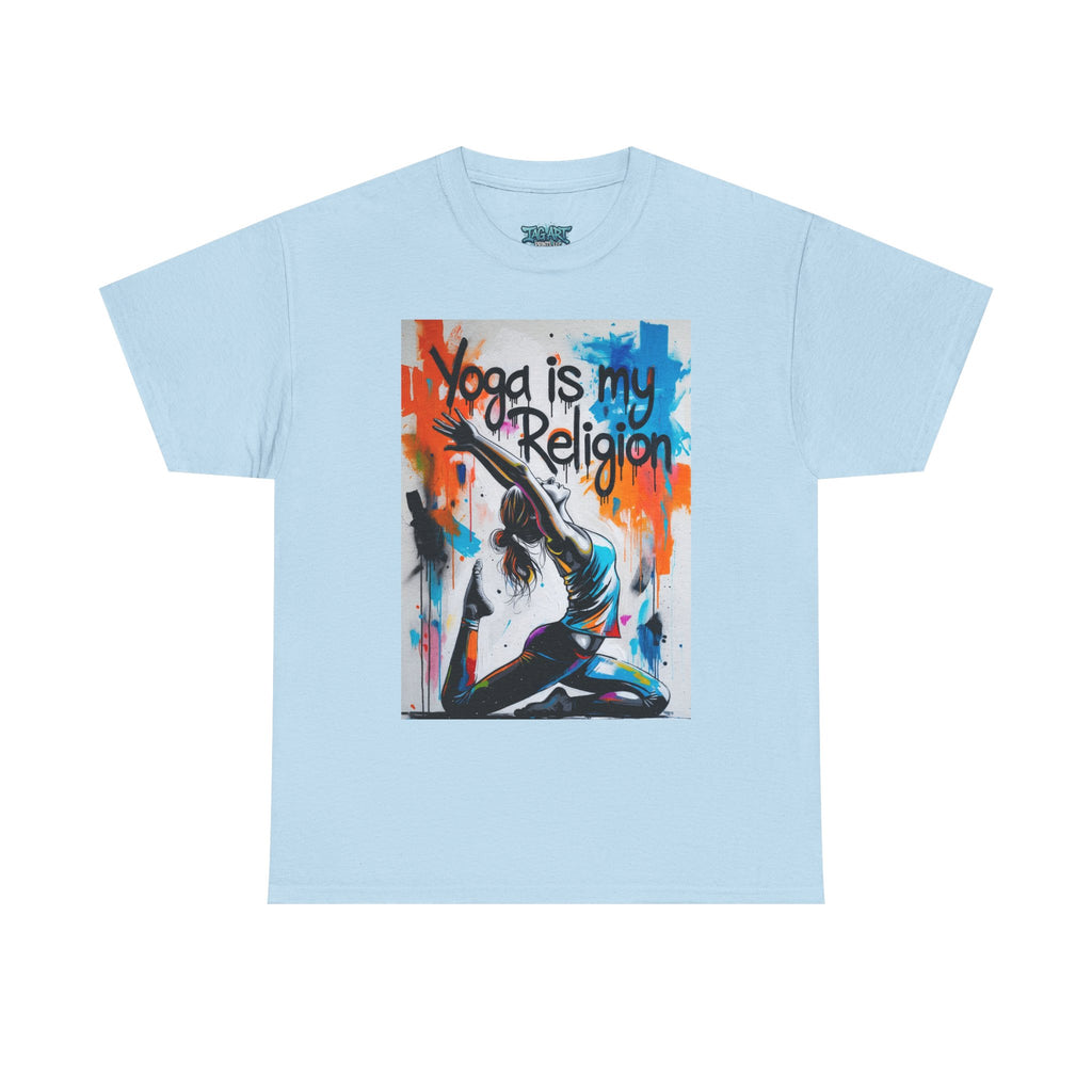 Yoga Is My Religion T-Shirt | Yoga Pose Graphic Tee, Meditation Apparel