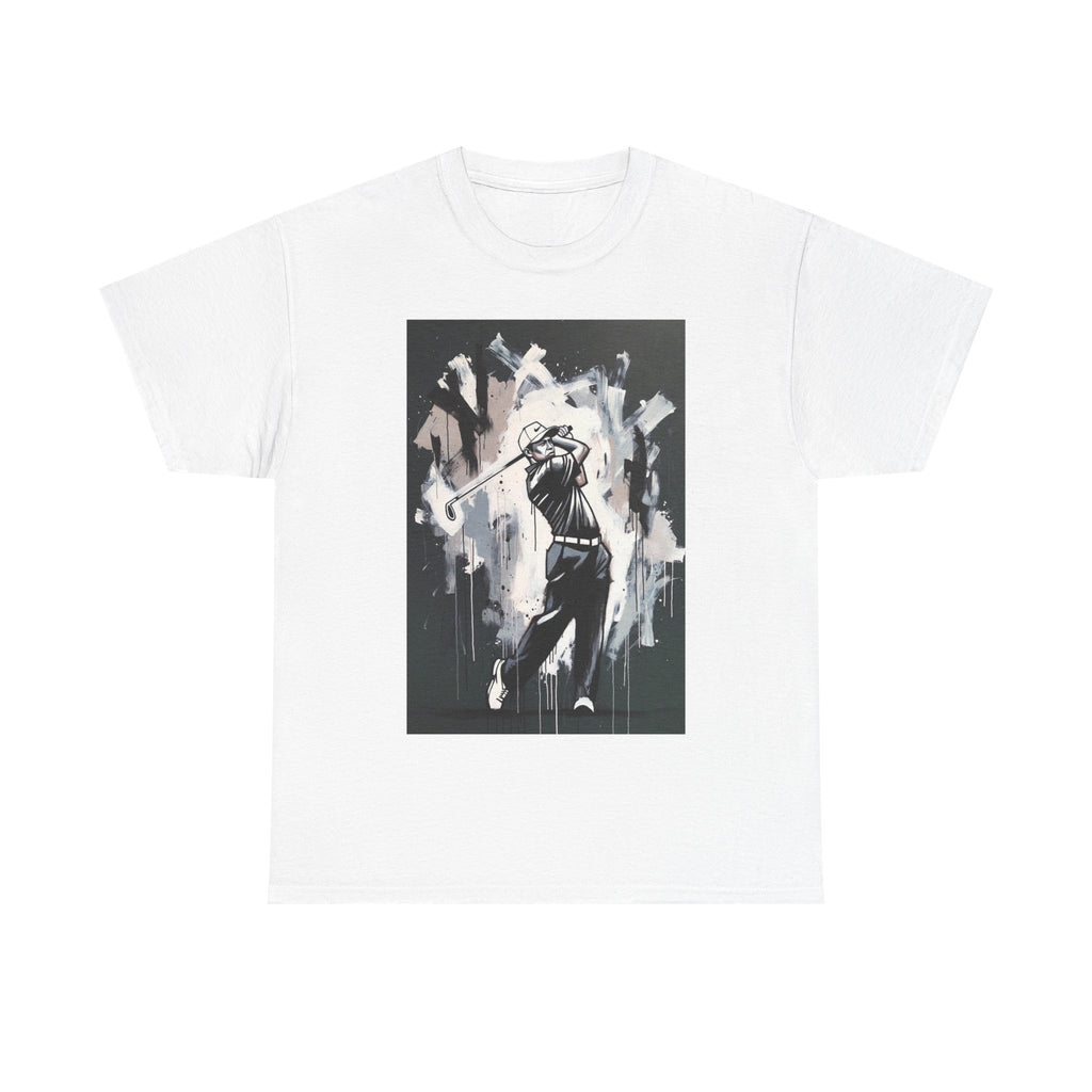 Golf Swing Graphic Tee — Abstract Golfer Art Shirt