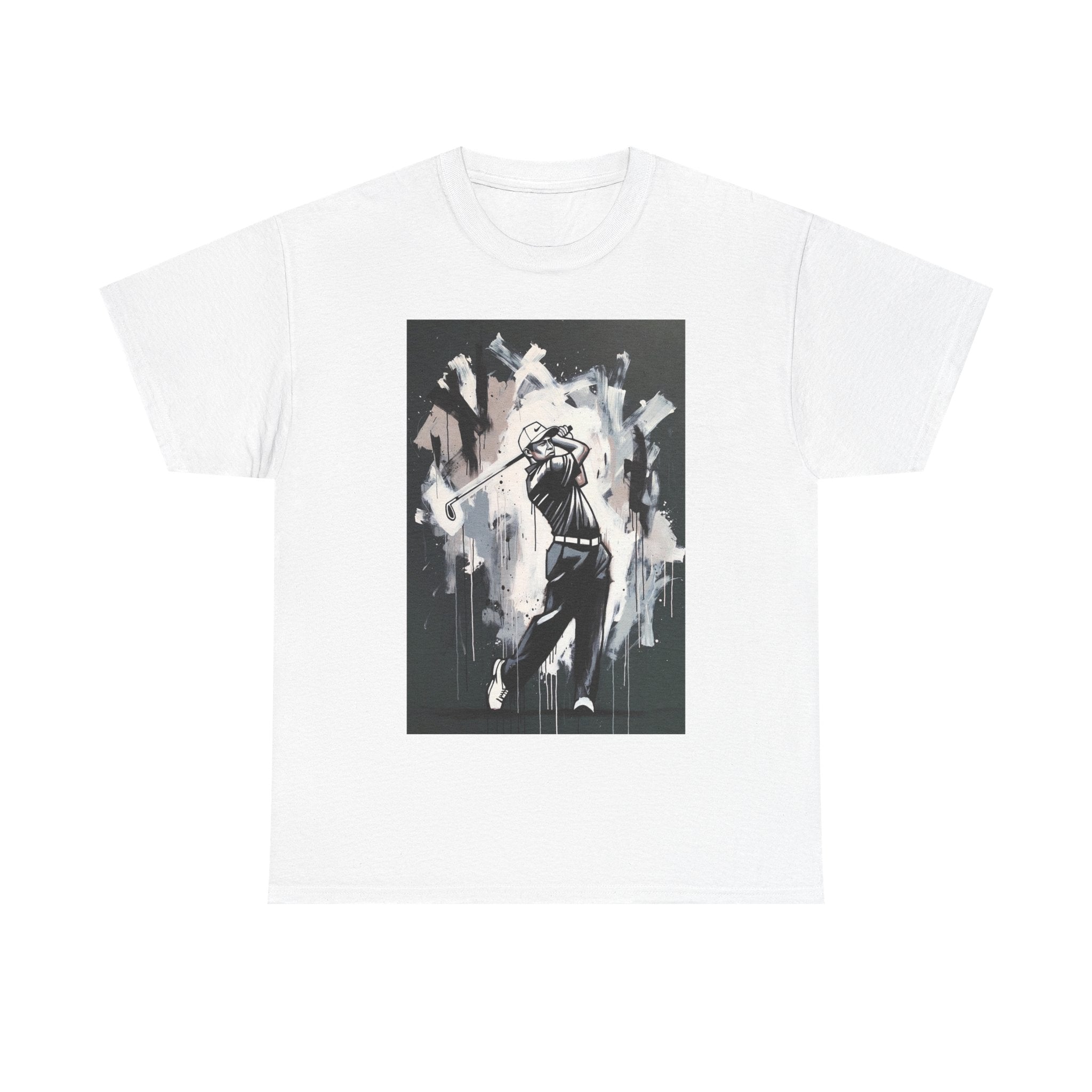 Golf Swing Graphic Tee — Abstract Golfer Art Shirt