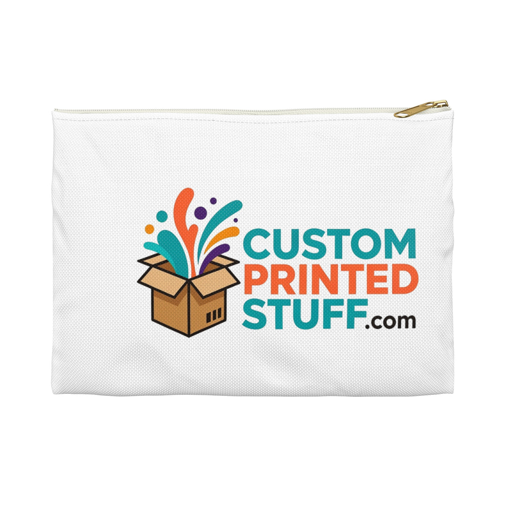 Custom Printed Accessory Pouch - Logo Cosmetic Bag for Travel & Organization