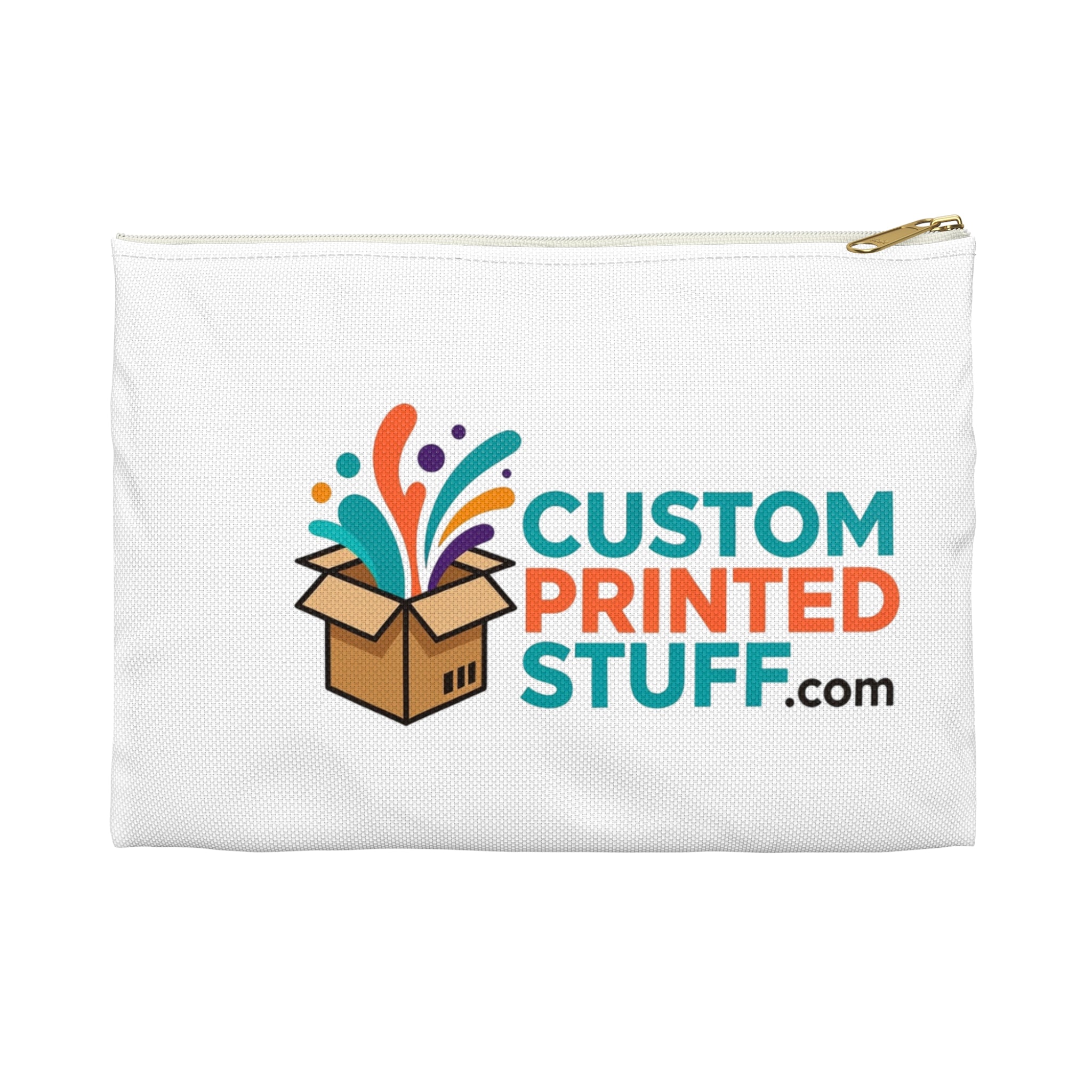 Custom Printed Accessory Pouch - Logo Cosmetic Bag for Travel & Organization