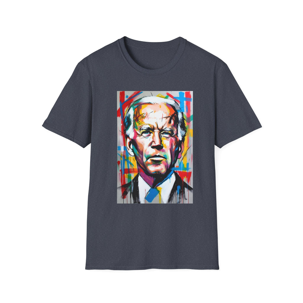Artsy Biden Portrait T‑Shirt — Colorful Pop Art President Tee