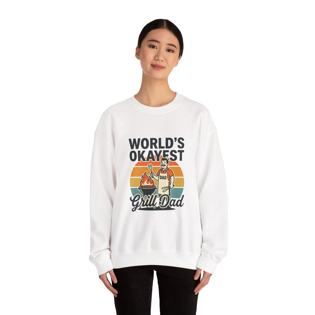 World's Okayest Grill Dad Sweatshirt | Father's Day, Retro Outdoorsy