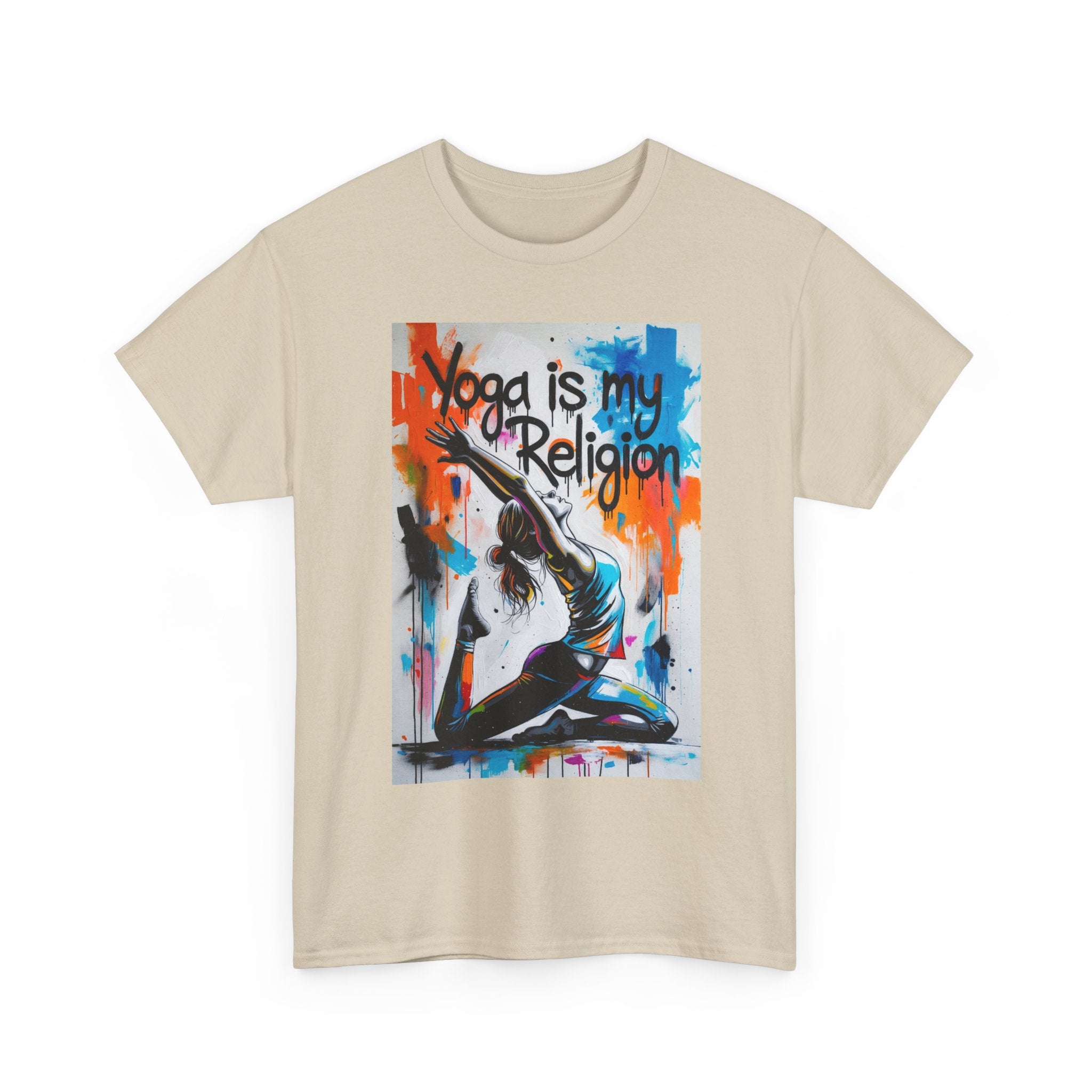 Yoga Is My Religion T-Shirt | Yoga Pose Graphic Tee, Meditation Apparel