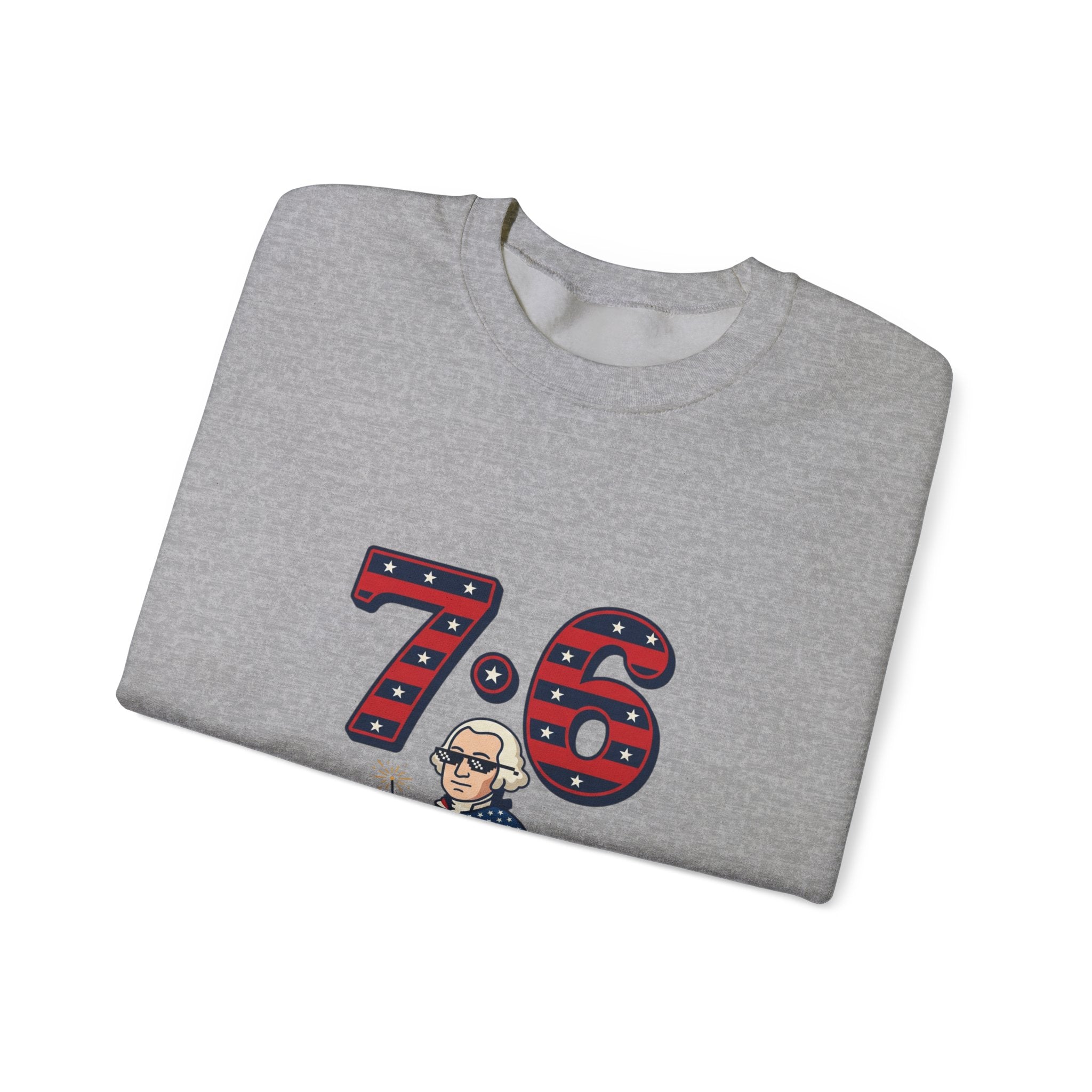 1776 Meme Nostalgia Crewneck Sweatshirt | patriotic vintage numbers