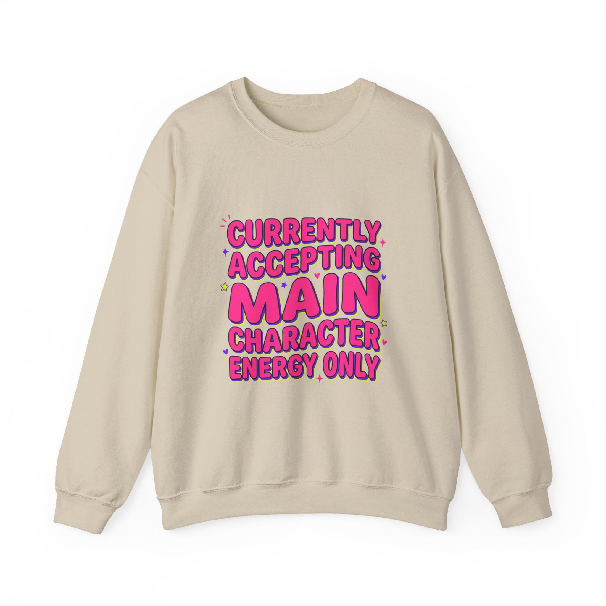 Main Character Energy Crewneck Sweatshirt | Gen Z Sassy Snark, Coquette Aesthetic