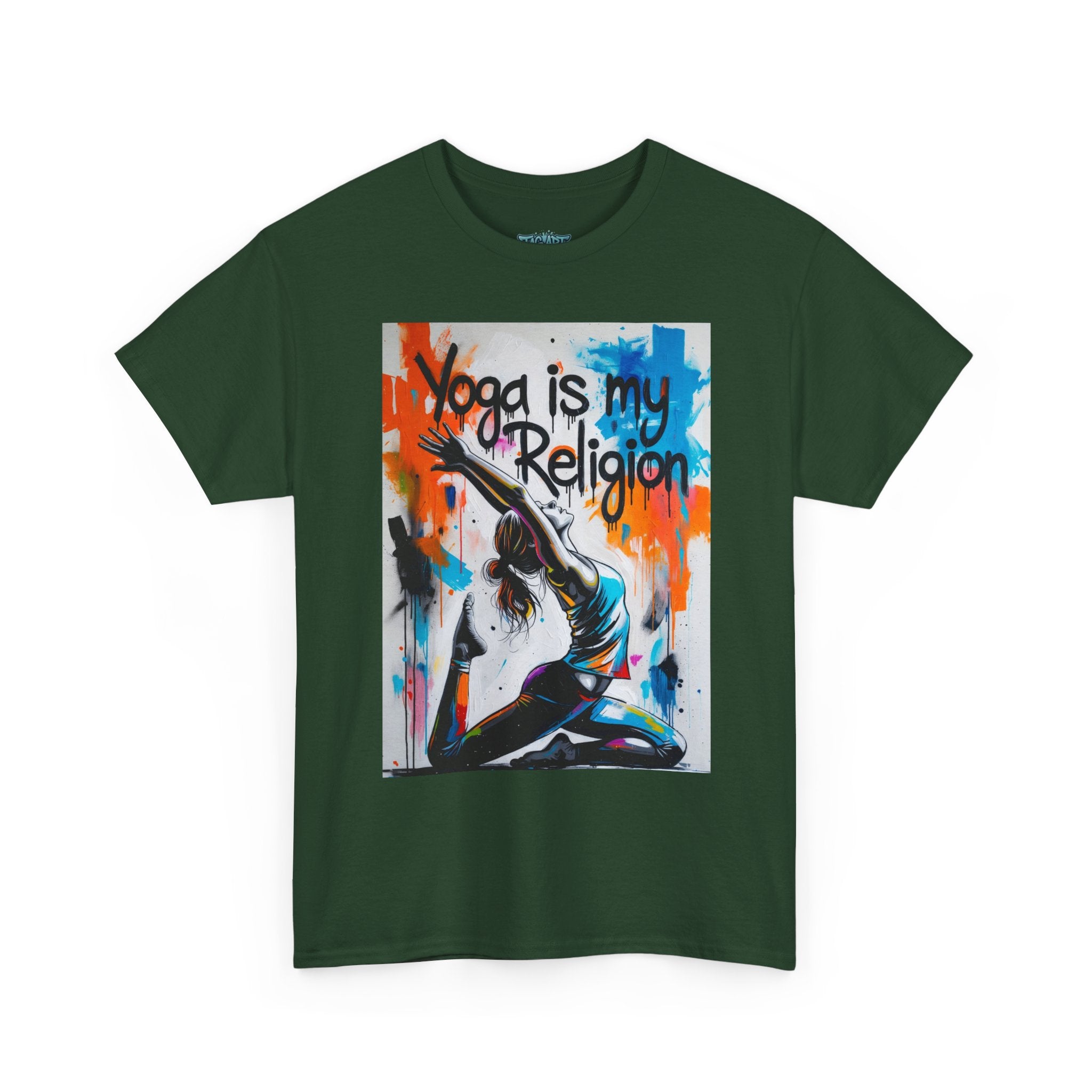 Yoga Is My Religion T-Shirt | Yoga Pose Graphic Tee, Meditation Apparel
