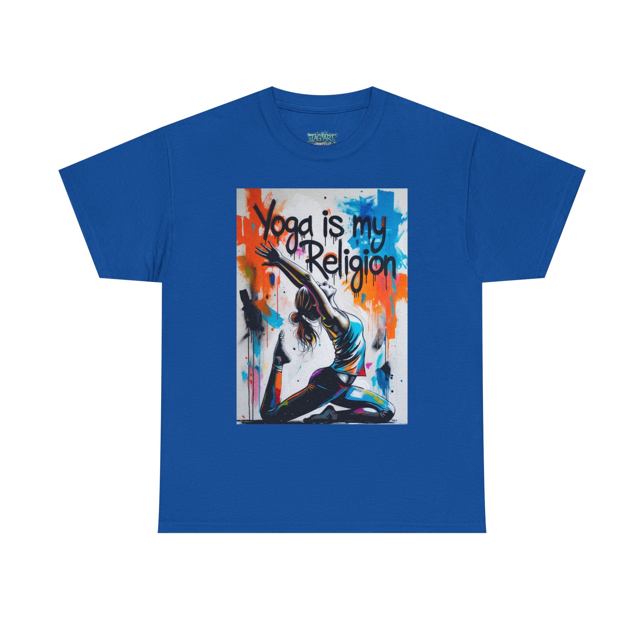 Yoga Is My Religion T-Shirt | Yoga Pose Graphic Tee, Meditation Apparel
