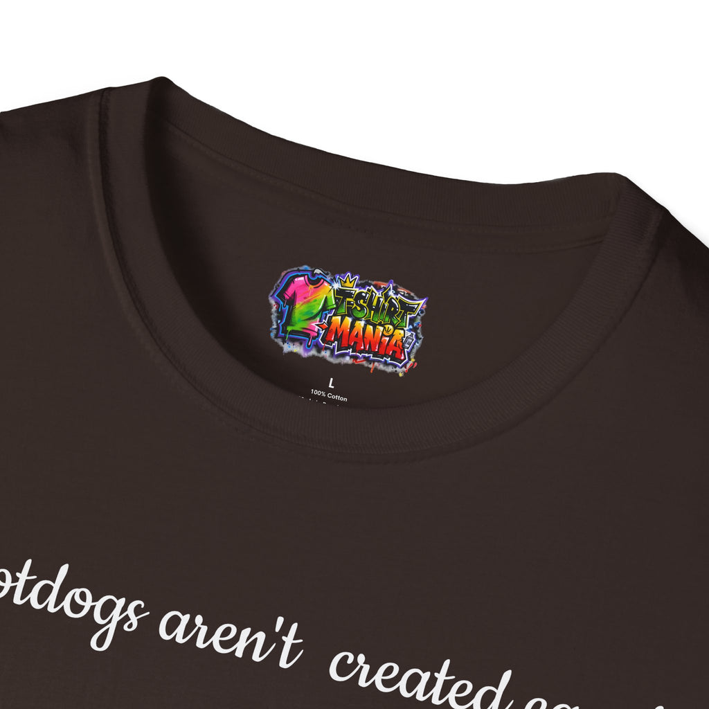 Hotdog Graphic T-Shirt — "All Hotdogs Aren't Created Equal" Funny Food Lover Tee