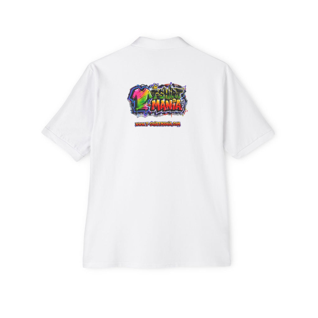 Men's Polo — Colorful Graffiti 'MANIA' Logo Performance Shirt