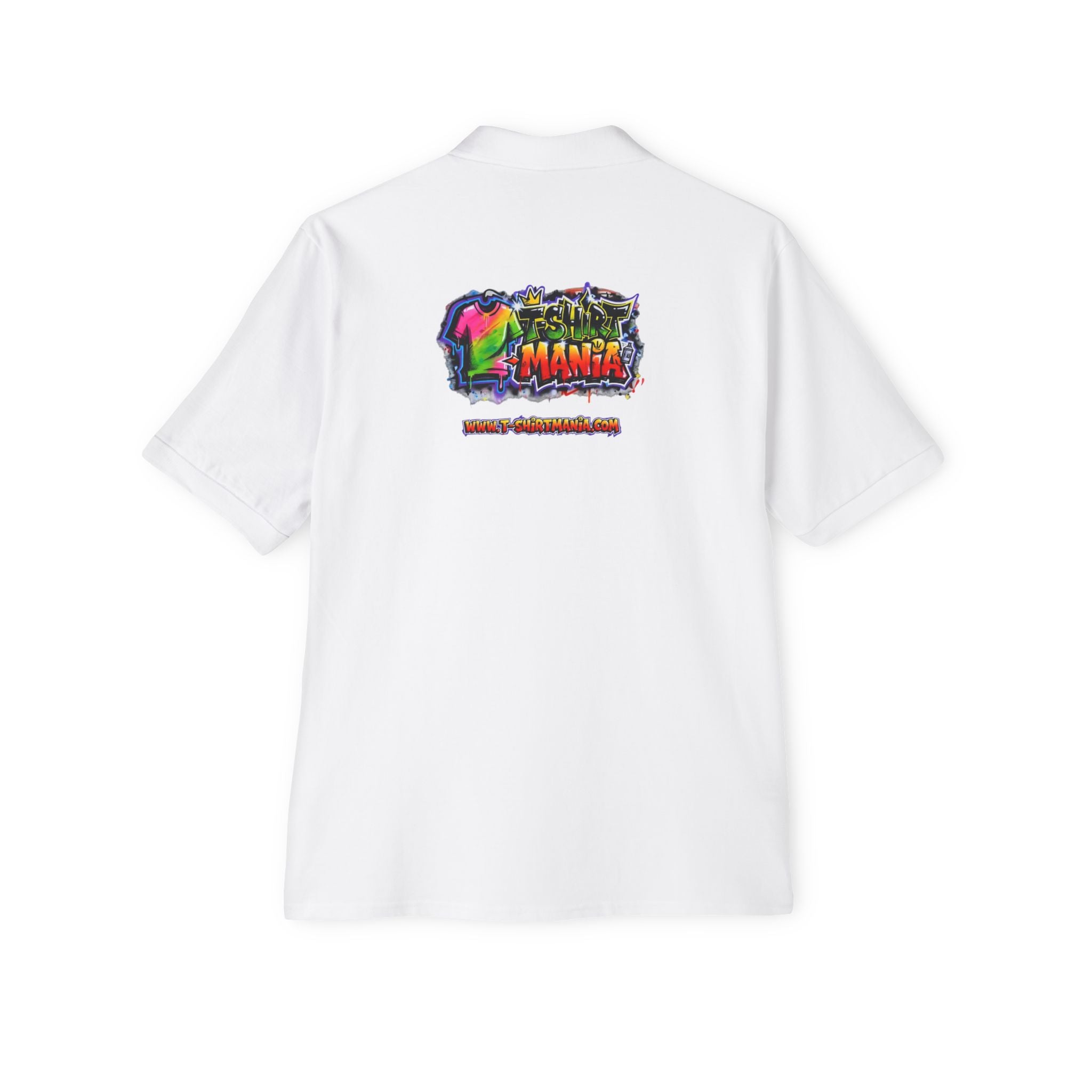 Men's Polo — Colorful Graffiti 'MANIA' Logo Performance Shirt