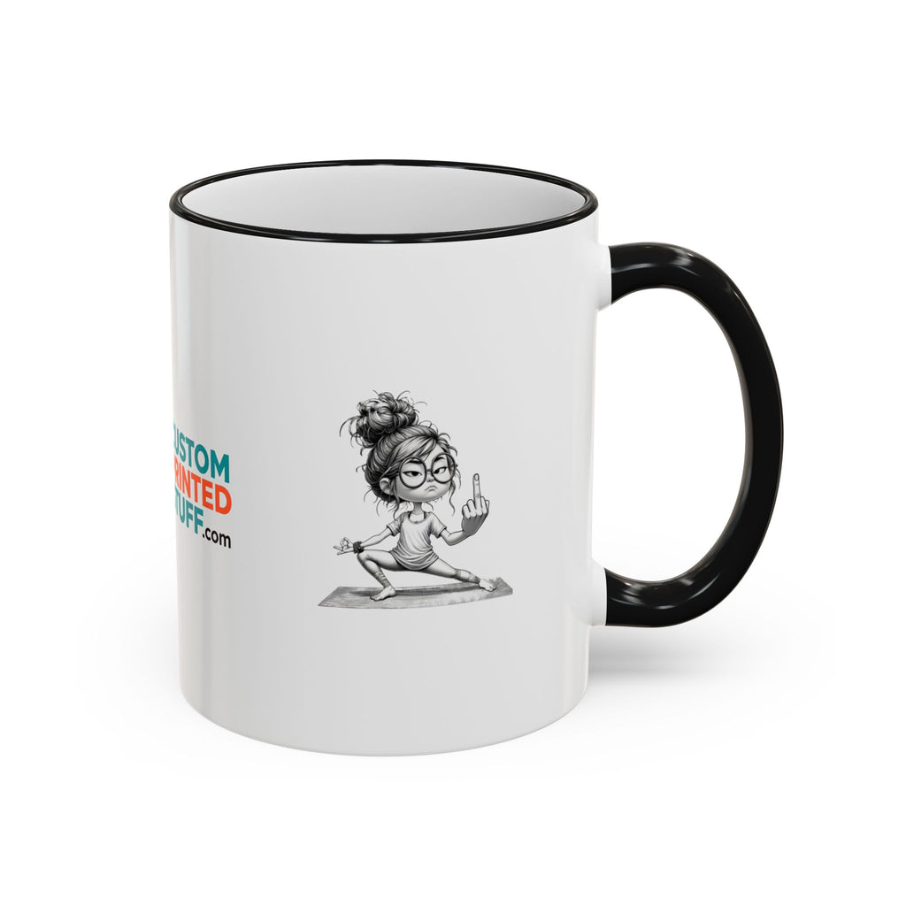 Custom Printed Accent Rim & Handle Mug — Personalized Logo Coffee Cup (11oz, 15oz)