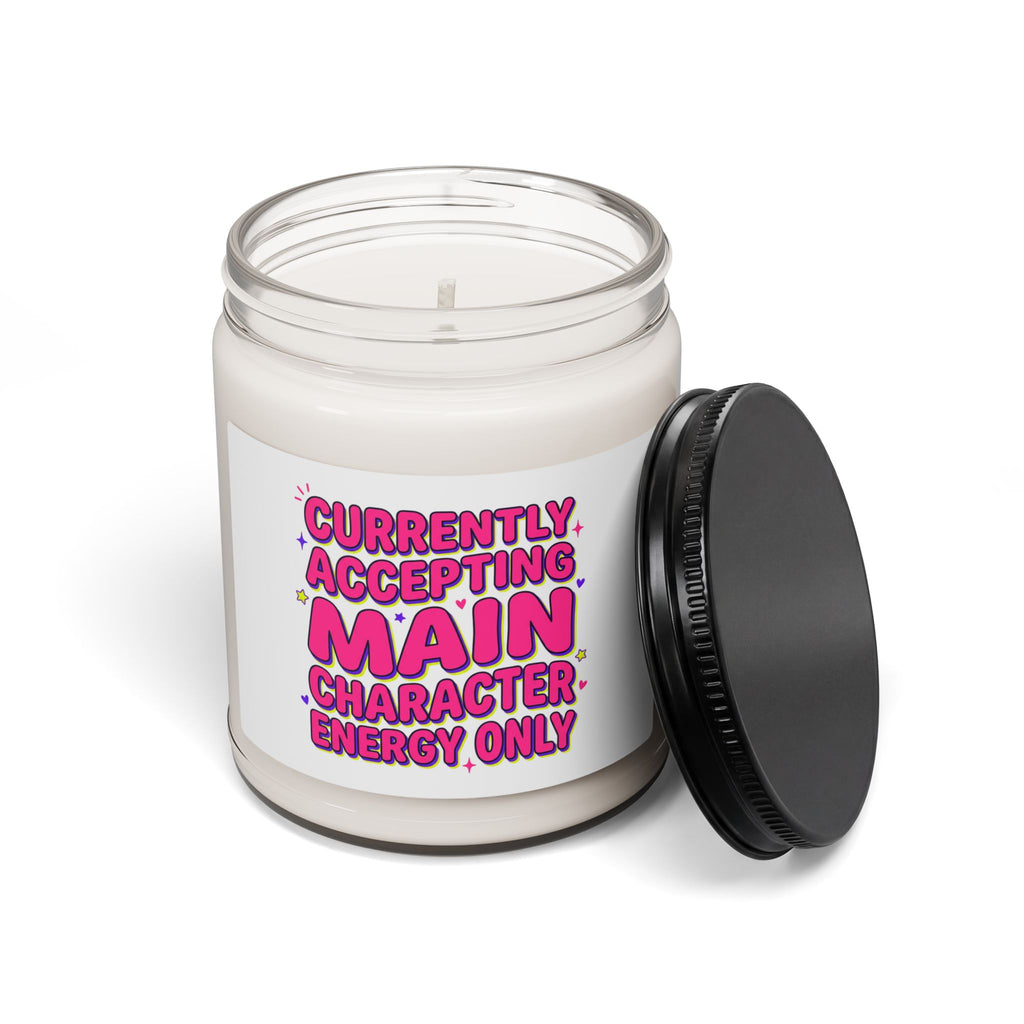 Main Character Energy Candle | Gen Z Sassy Snark, Coquette Typography