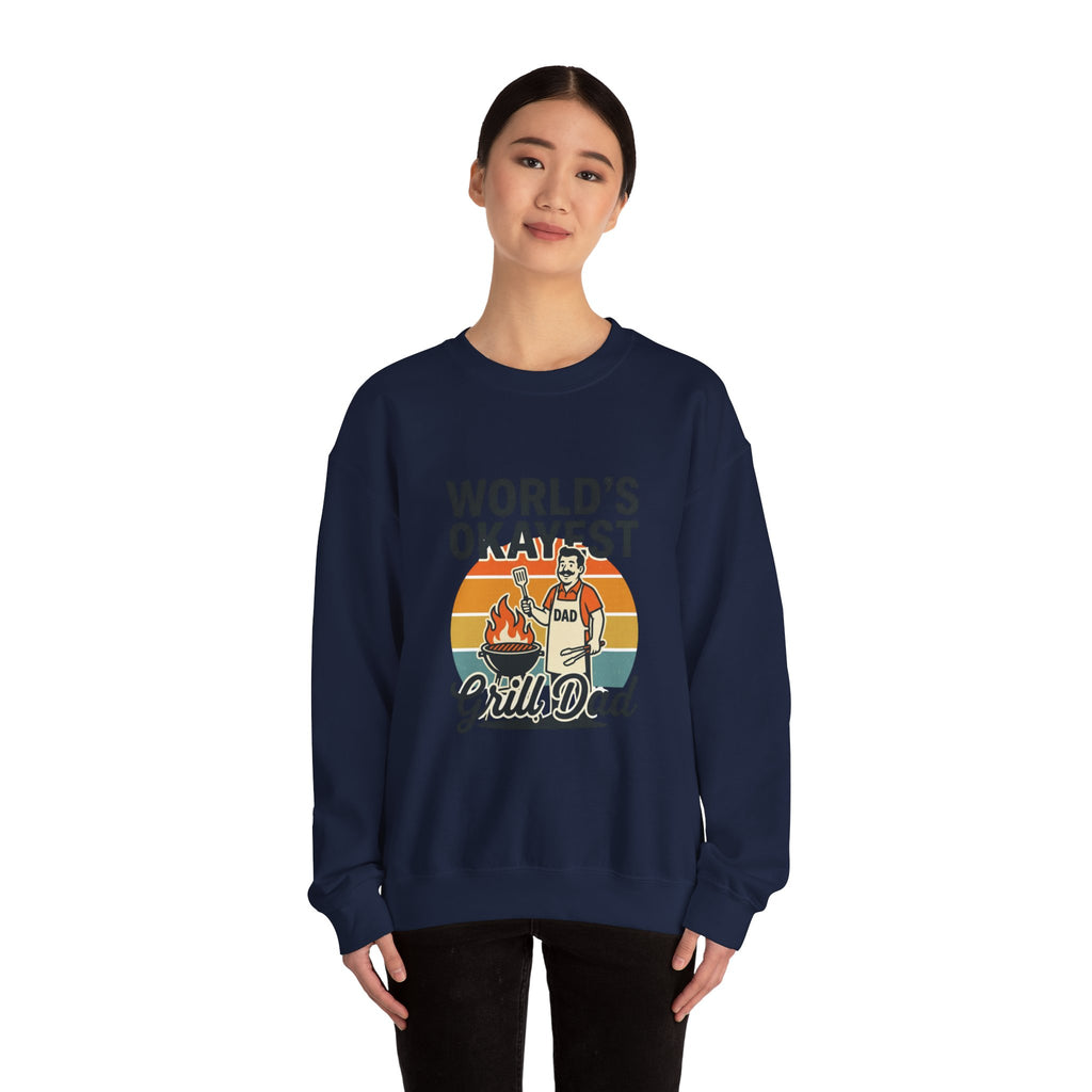 World's Okayest Grill Dad Sweatshirt | Father's Day, Retro Outdoorsy