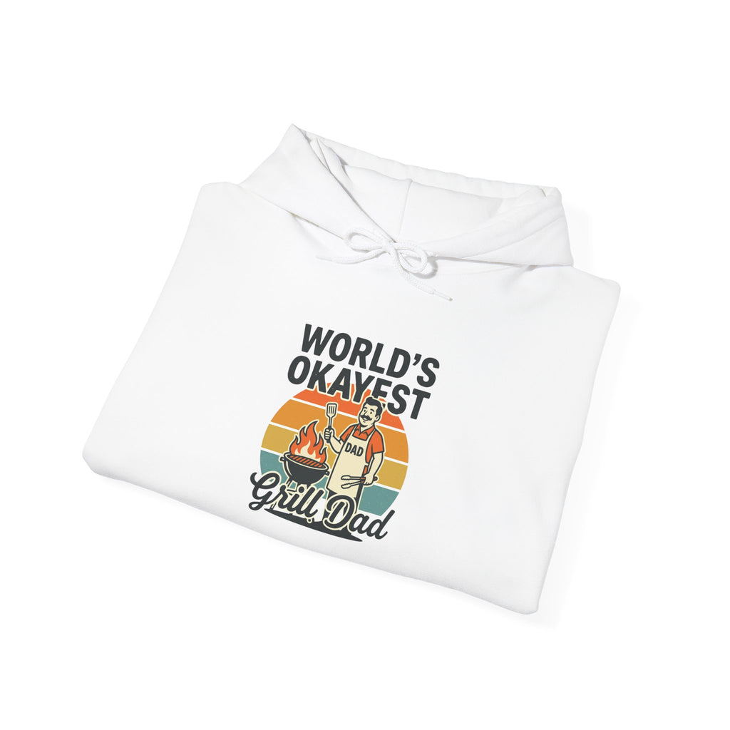 World's Okayest Grill Dad Hoodie | Father's Day, sarcastic retro outdoorsy