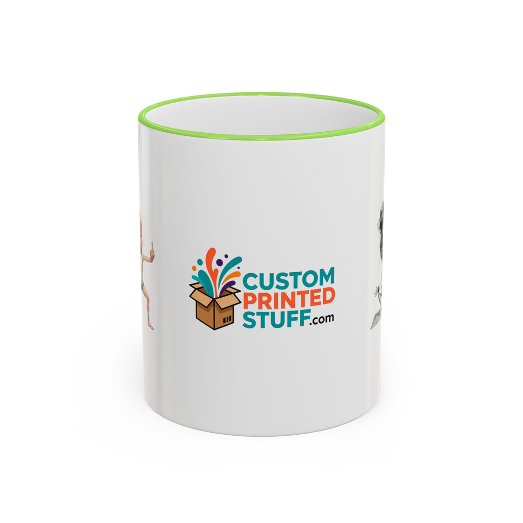 Custom Printed Accent Rim & Handle Mug — Personalized Logo Coffee Cup (11oz, 15oz)