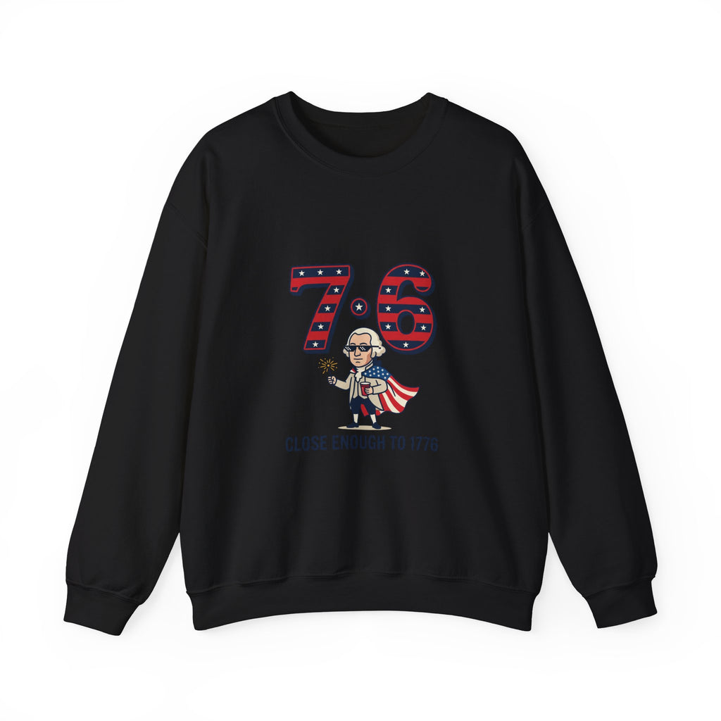 1776 Meme Nostalgia Crewneck Sweatshirt | patriotic vintage numbers