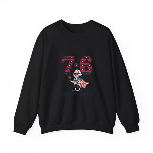 1776 Meme Nostalgia Crewneck Sweatshirt | patriotic vintage numbers