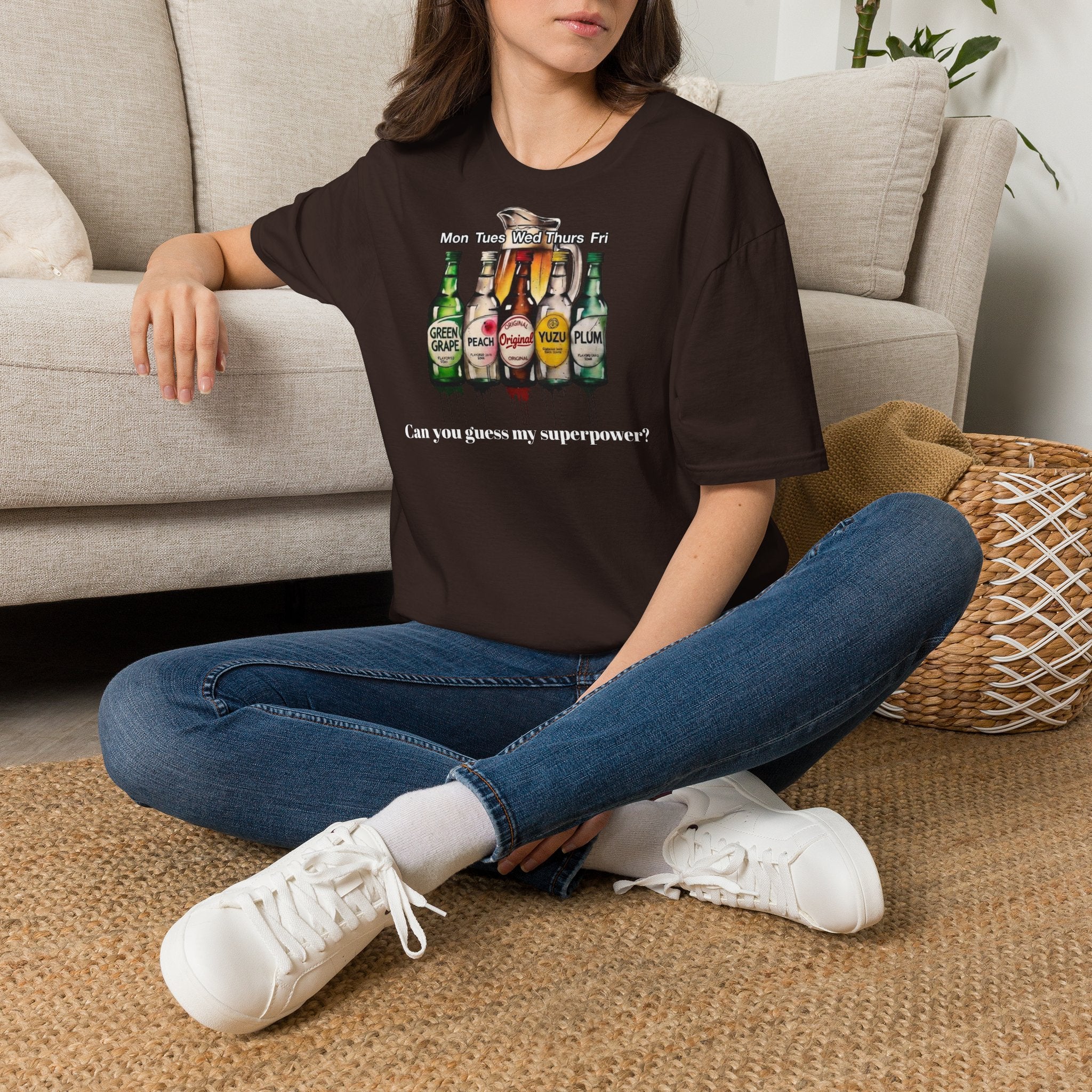 T-Shirt — Soju Bottle Lineup Graphic Tee (Beer Labels)