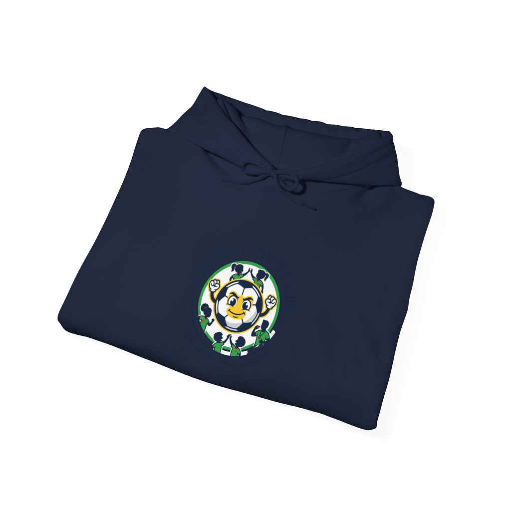 Community Soccer Club Hoodie | youth league supporter, sideline team colors