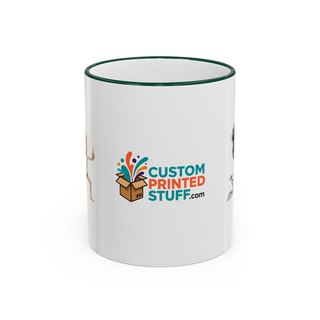 Custom Printed Accent Rim & Handle Mug — Personalized Logo Coffee Cup (11oz, 15oz)