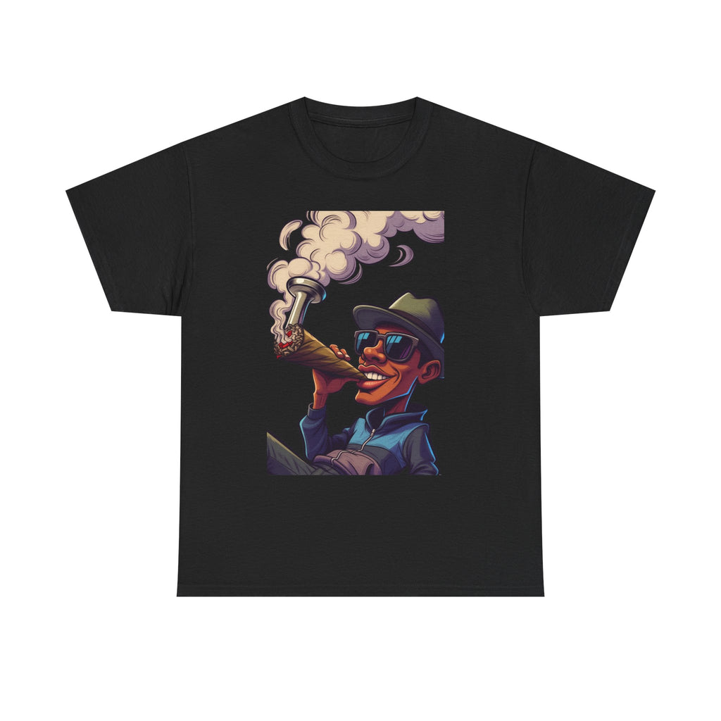 Smoking Jazzman T-Shirt — Retro Cigarette Smoke Illustration Tee