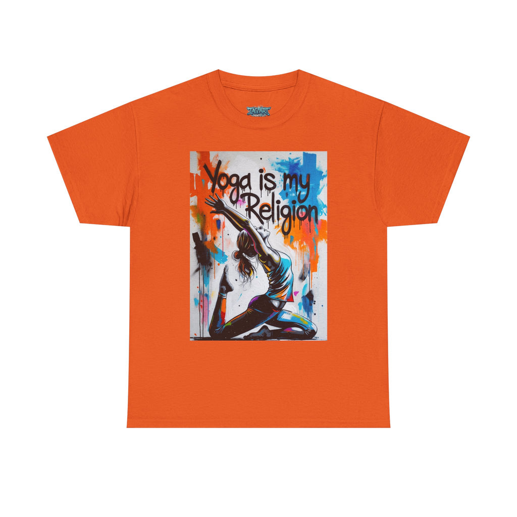 Yoga Is My Religion T-Shirt | Yoga Pose Graphic Tee, Meditation Apparel