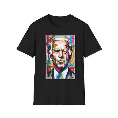 Artsy Biden Portrait T‑Shirt — Colorful Pop Art President Tee