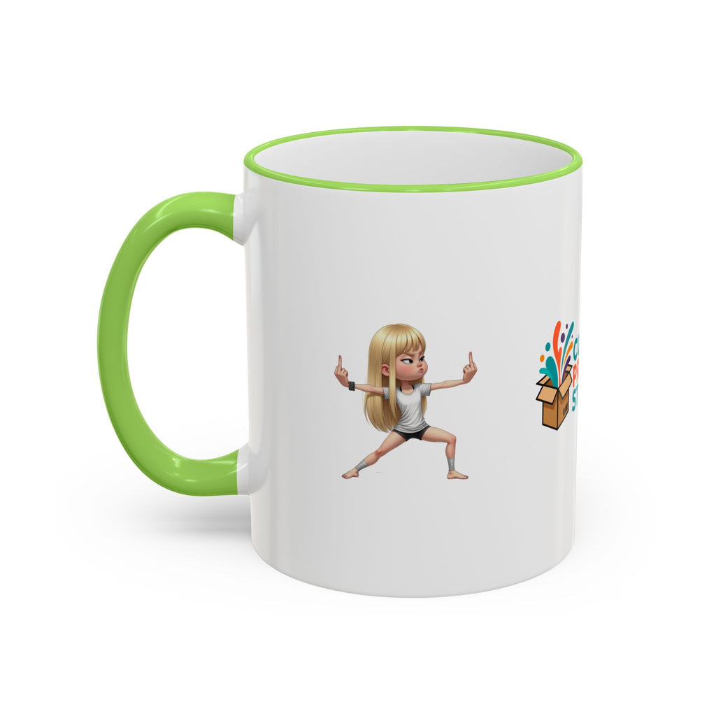 Custom Printed Accent Rim & Handle Mug — Personalized Logo Coffee Cup (11oz, 15oz)
