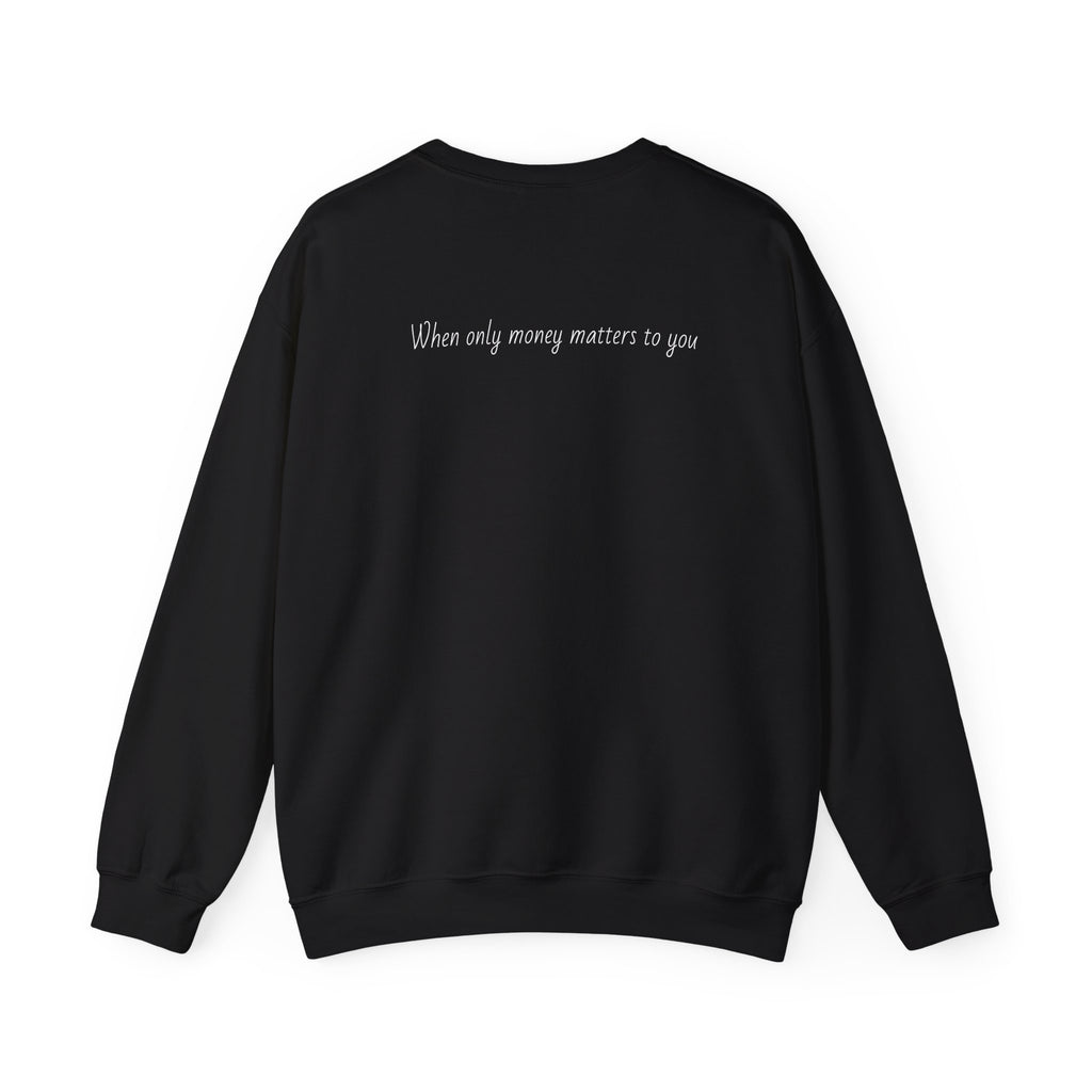 Crewneck Sweatshirt – "The Church of Mammon" Graphic Pullover