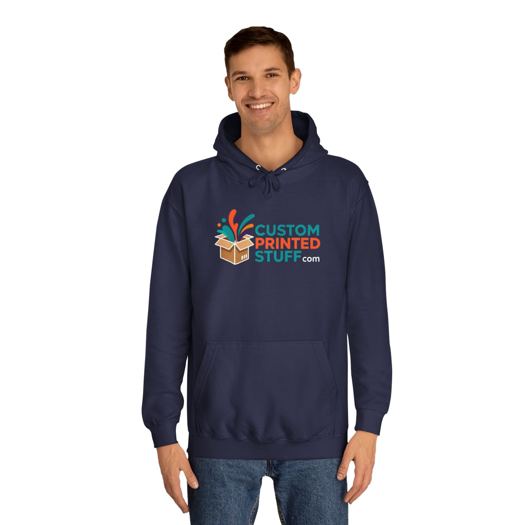 College Hoodie with Custom Printed Stuff Logo — Casual Campus Pullover