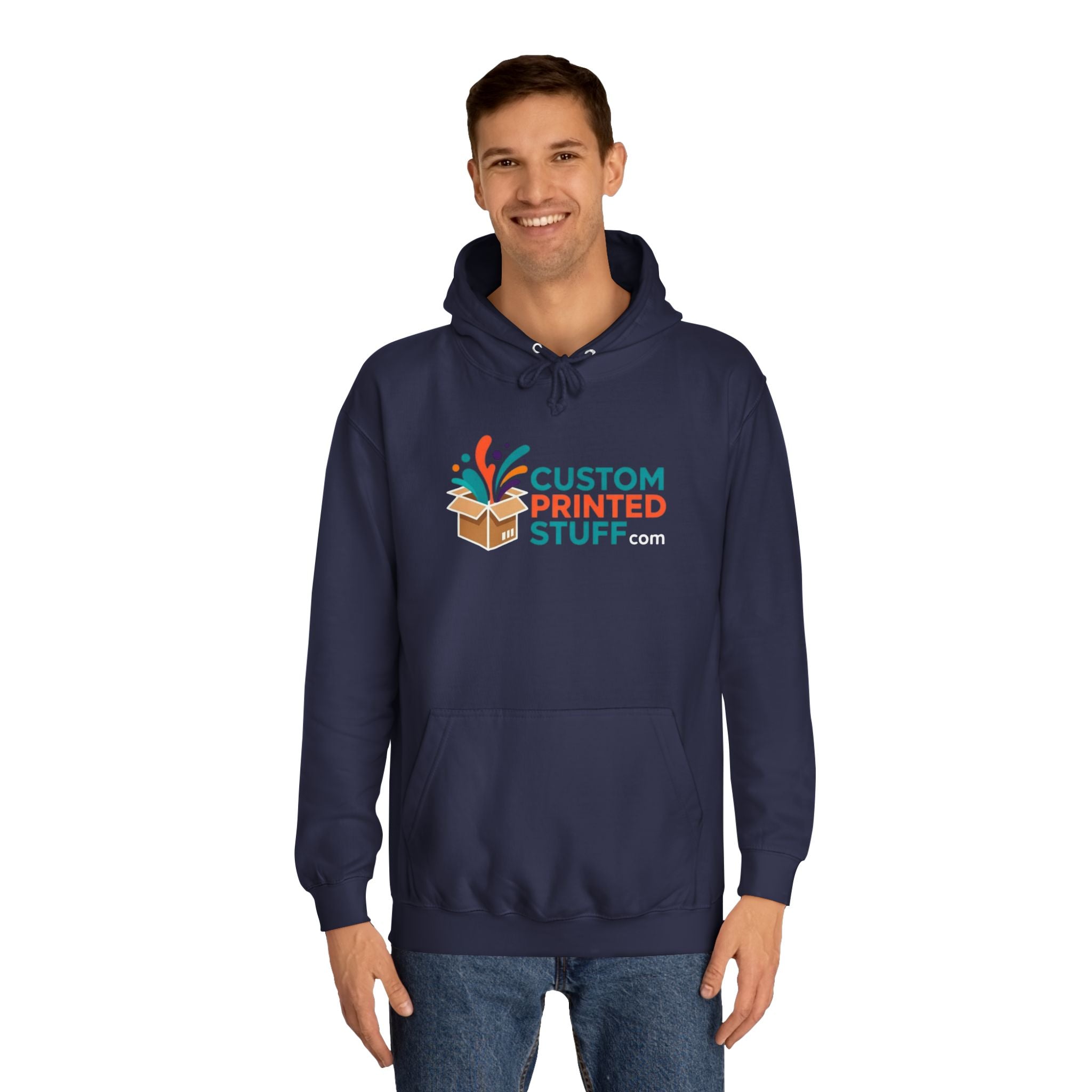 College Hoodie with Custom Printed Stuff Logo — Casual Campus Pullover