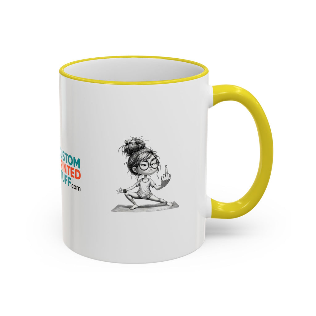 Custom Printed Accent Rim & Handle Mug — Personalized Logo Coffee Cup (11oz, 15oz)