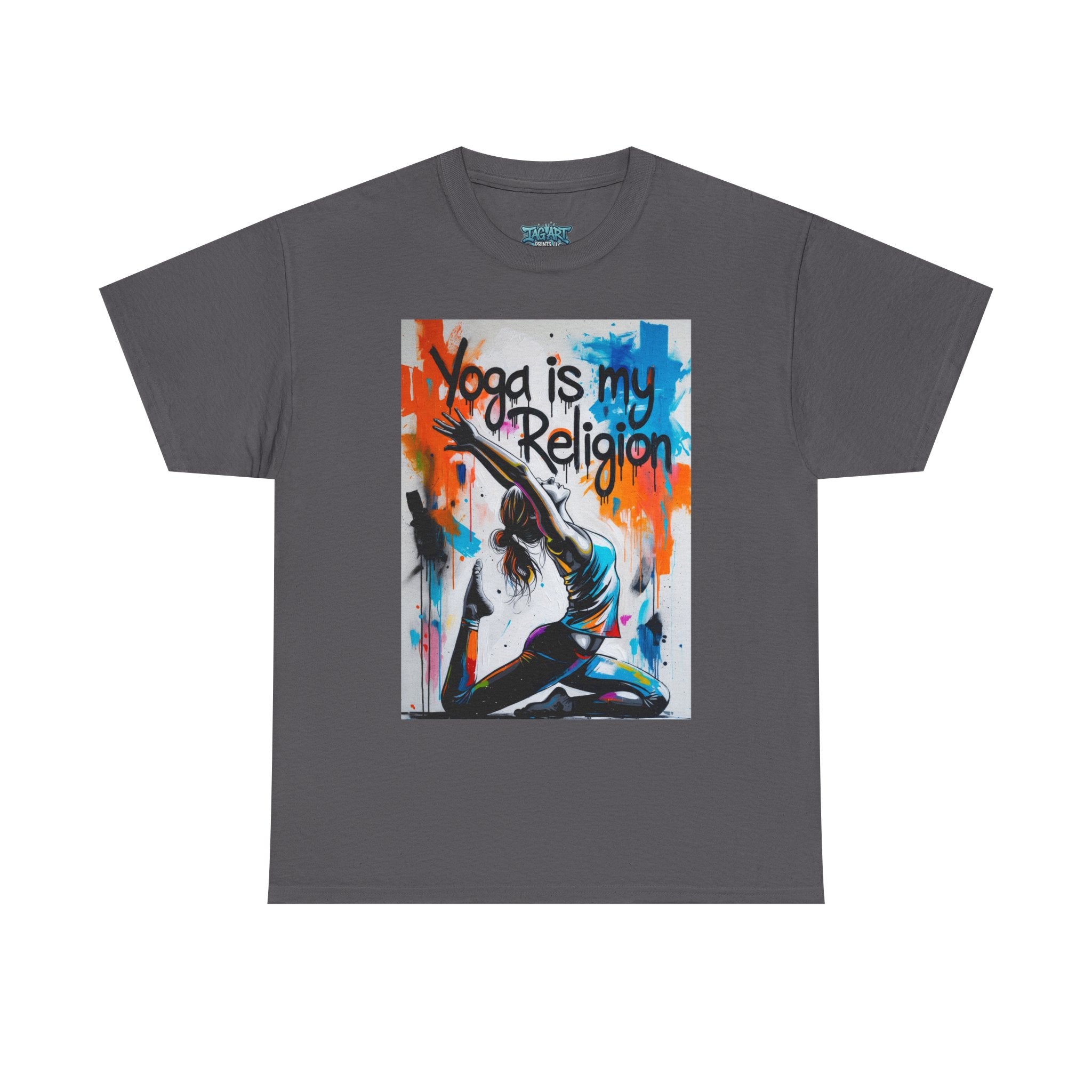 Yoga Is My Religion T-Shirt | Yoga Pose Graphic Tee, Meditation Apparel