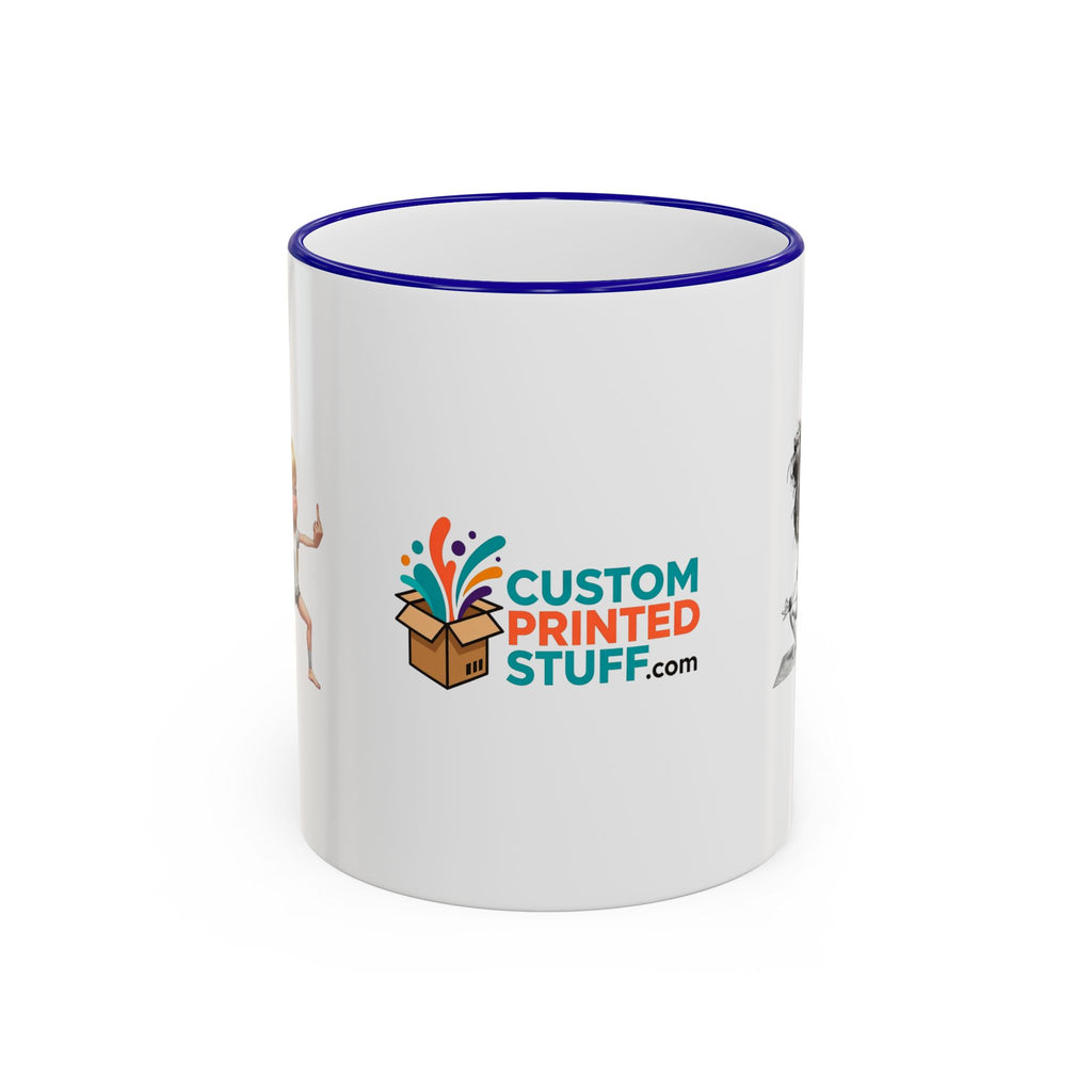 Custom Printed Accent Rim & Handle Mug — Personalized Logo Coffee Cup (11oz, 15oz)