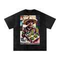 Snow Washed Oversized Cotton T-Shirt
