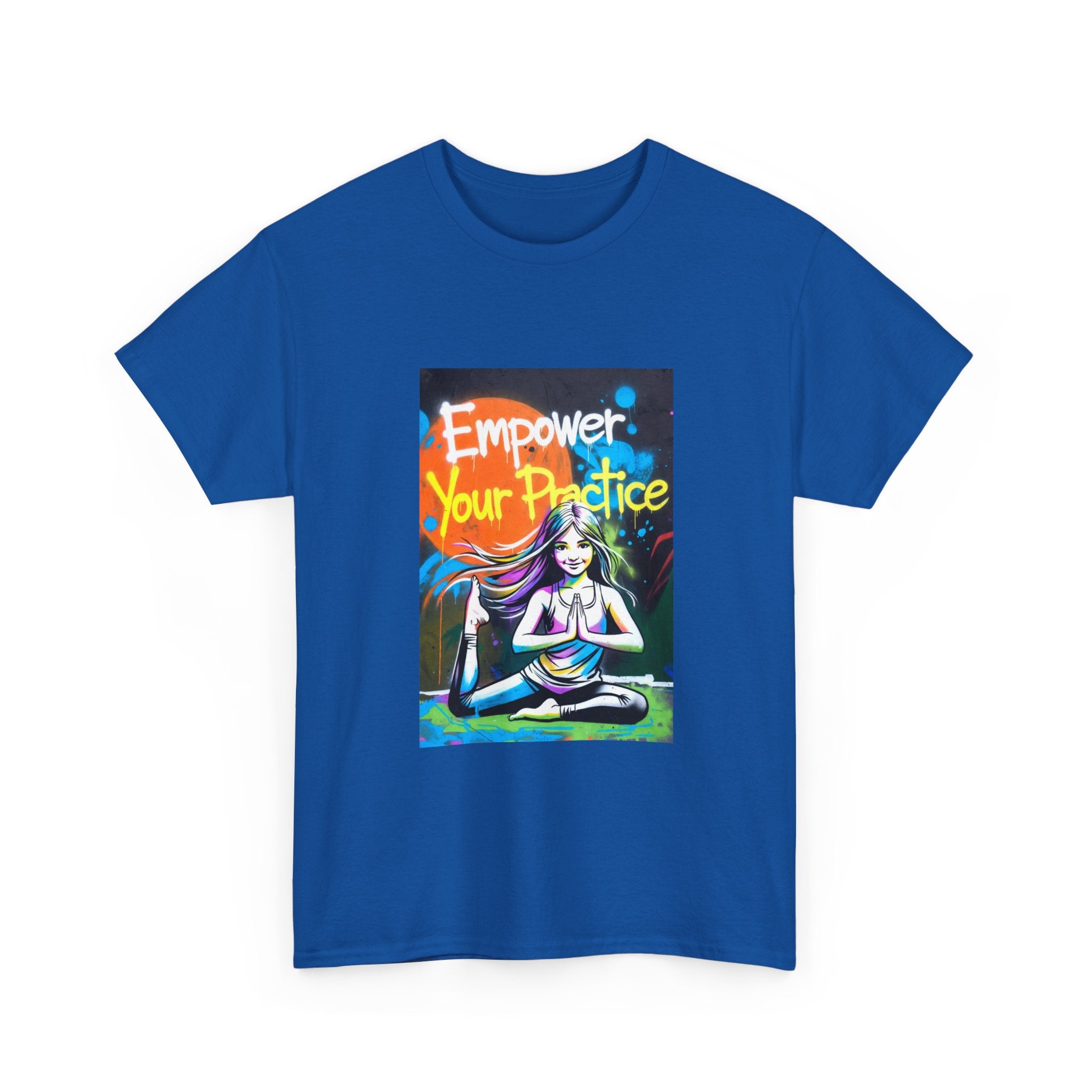 Empower Your Practice yoga pose illustration T-Shirt | meditation graphic tee