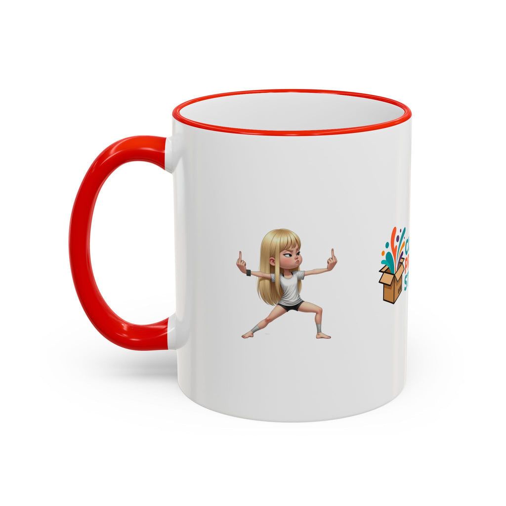 Custom Printed Accent Rim & Handle Mug — Personalized Logo Coffee Cup (11oz, 15oz)