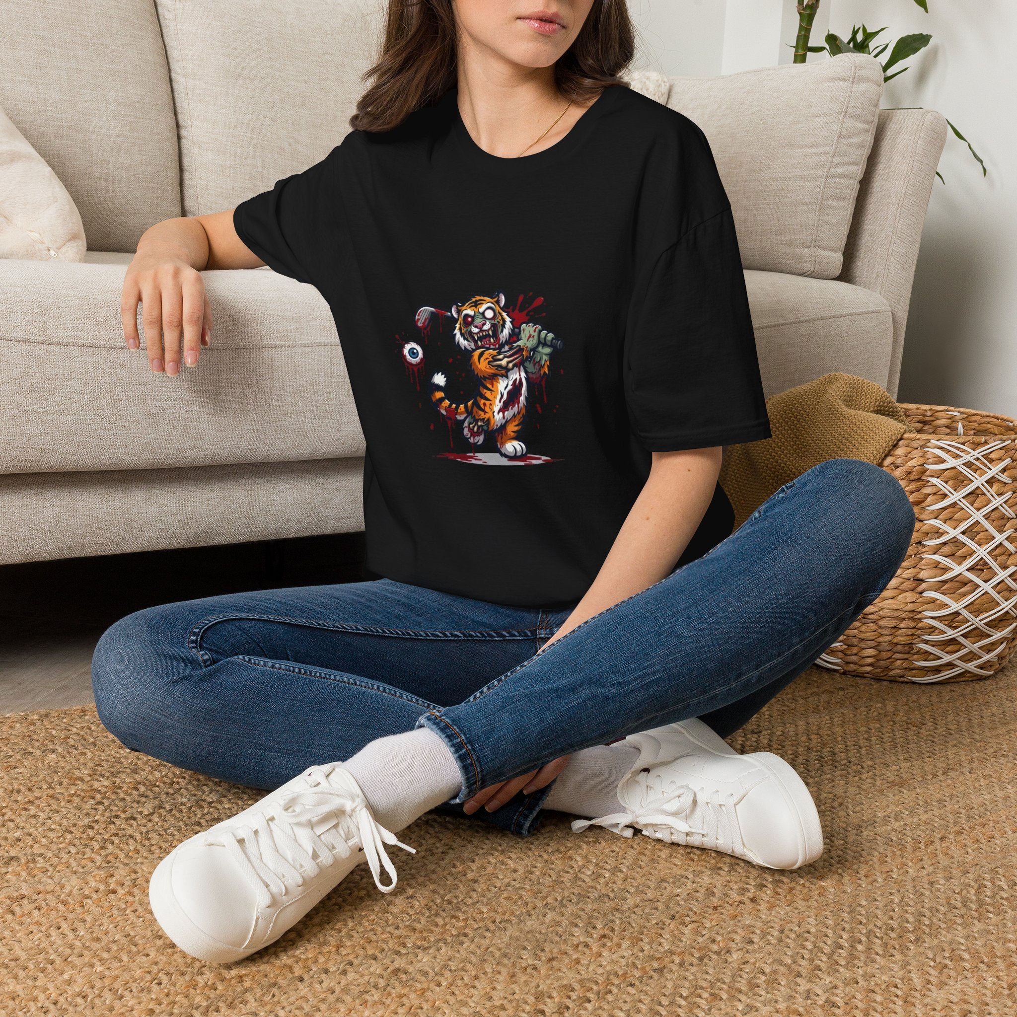Golfing Tiger T-Shirt — Funny Golf Club Cartoon Tee for Golfers