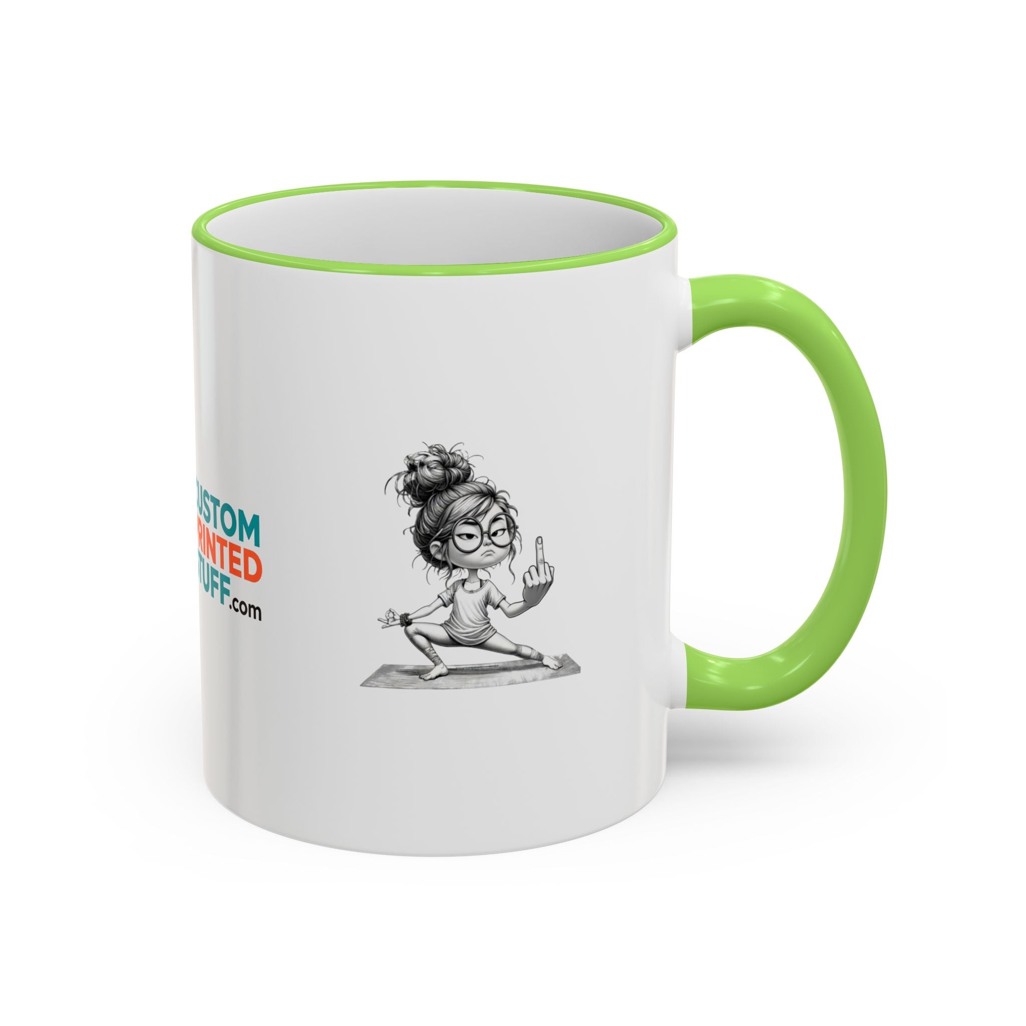 Custom Printed Accent Rim & Handle Mug — Personalized Logo Coffee Cup (11oz, 15oz)