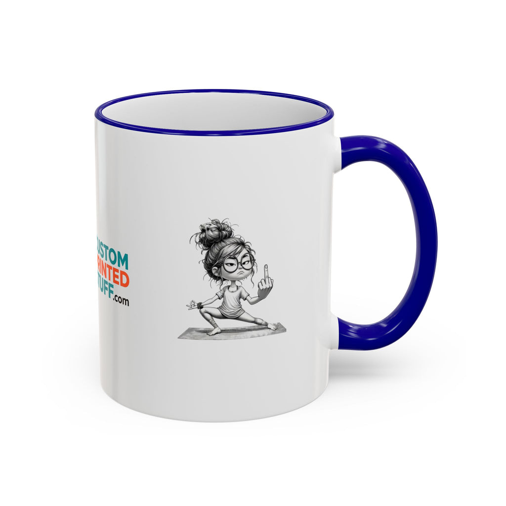 Custom Printed Accent Rim & Handle Mug — Personalized Logo Coffee Cup (11oz, 15oz)