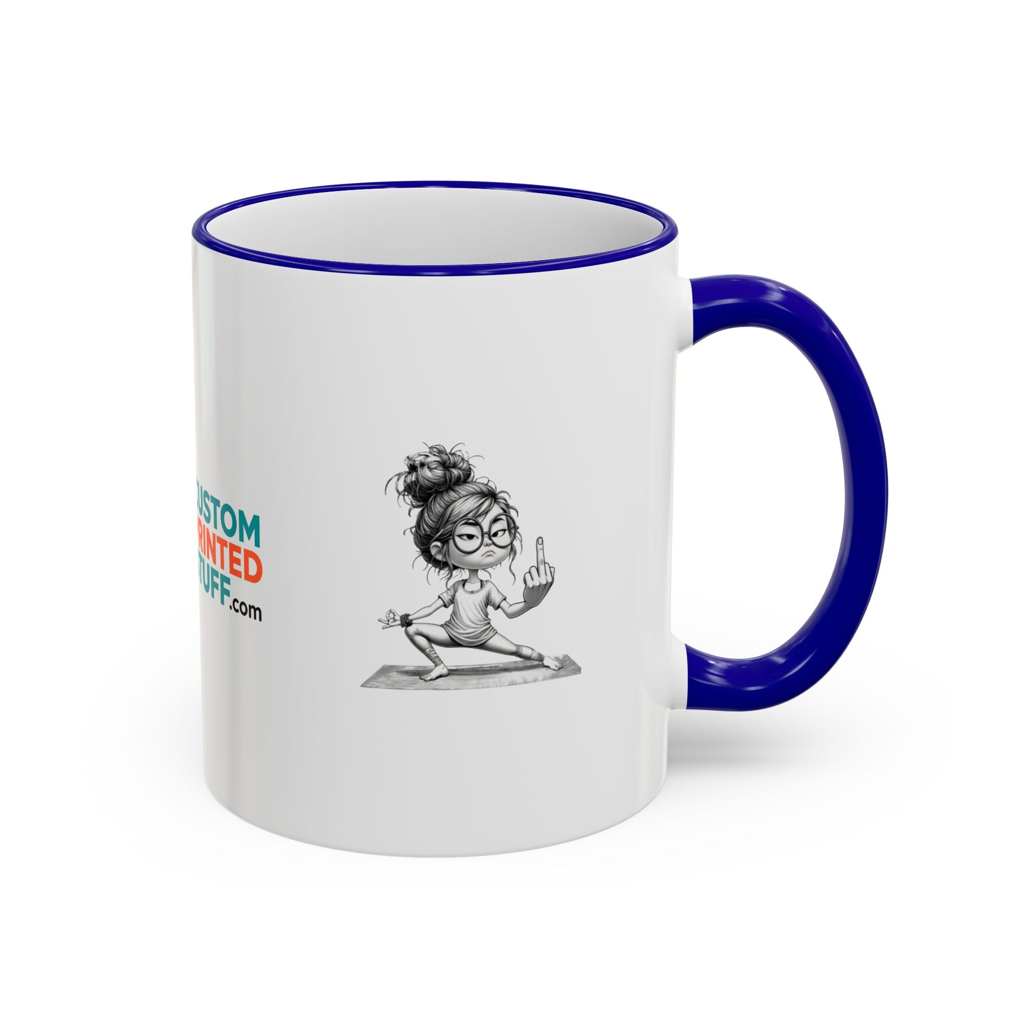 Custom Printed Accent Rim & Handle Mug — Personalized Logo Coffee Cup (11oz, 15oz)